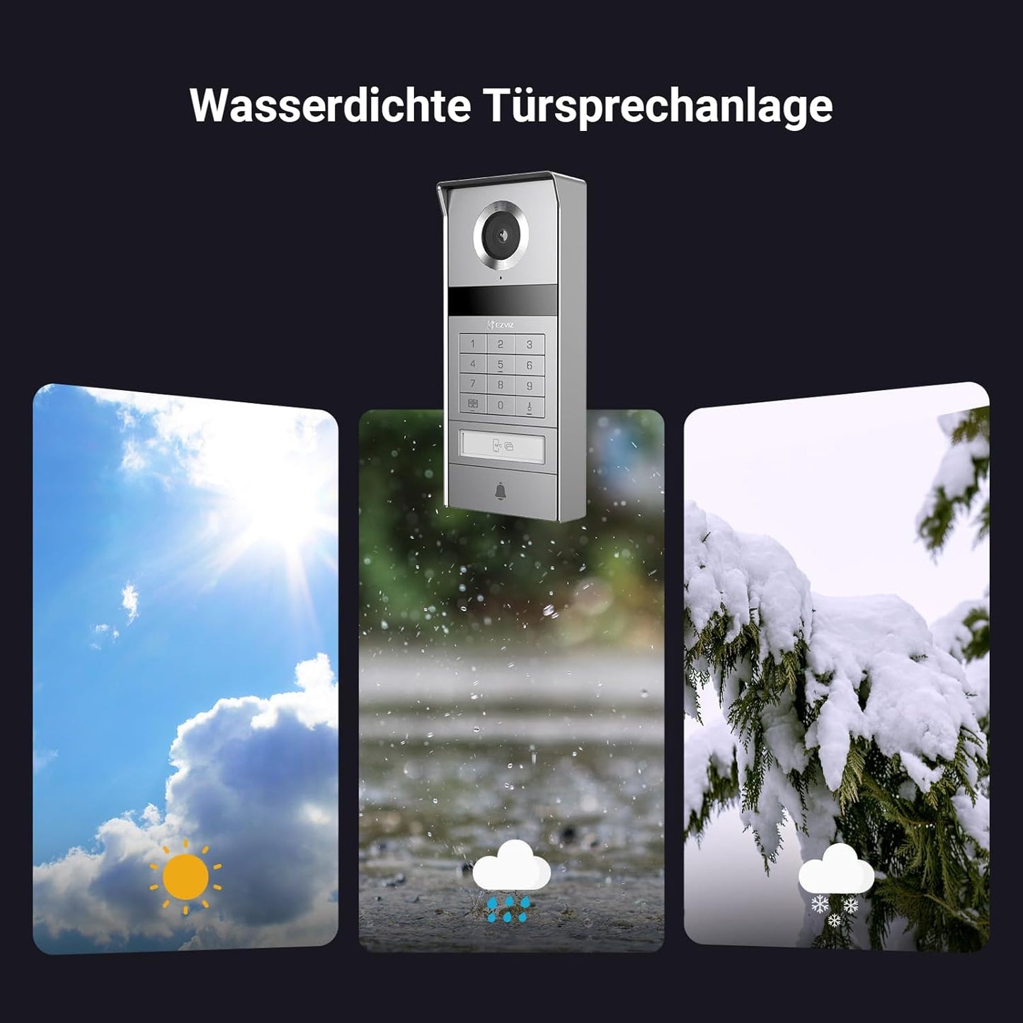 TP9 Pro 4K Türsprechanlage mit Touchscreen-Monitor, Türsprechanlage Tp9 Pro