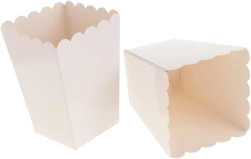 Popcorn Boxen Set, Weiss