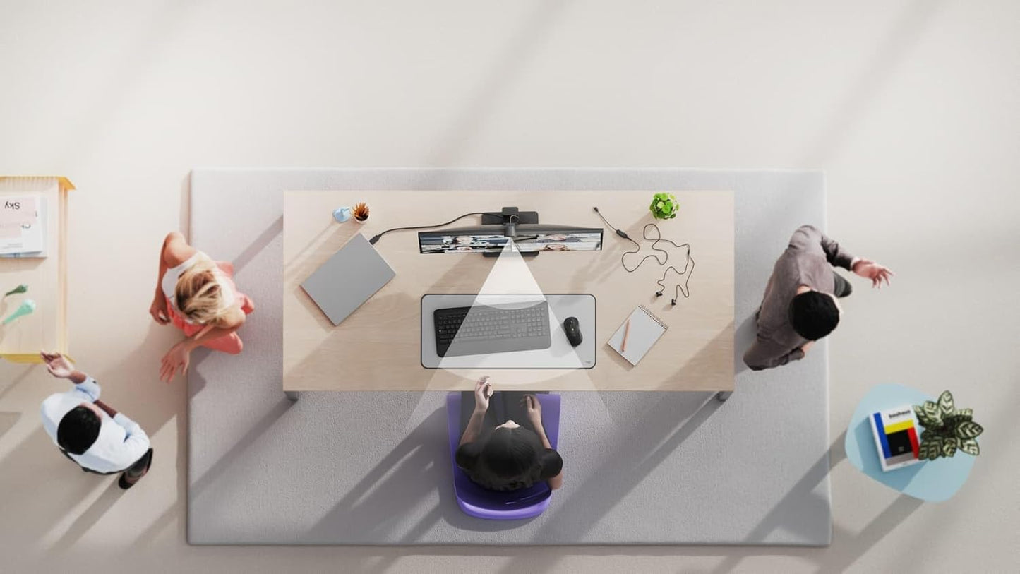 Brio 300 Full HD-Webcam mit Sichtschutz und Mikrofon mit Rauschunterdrückung, Weiß