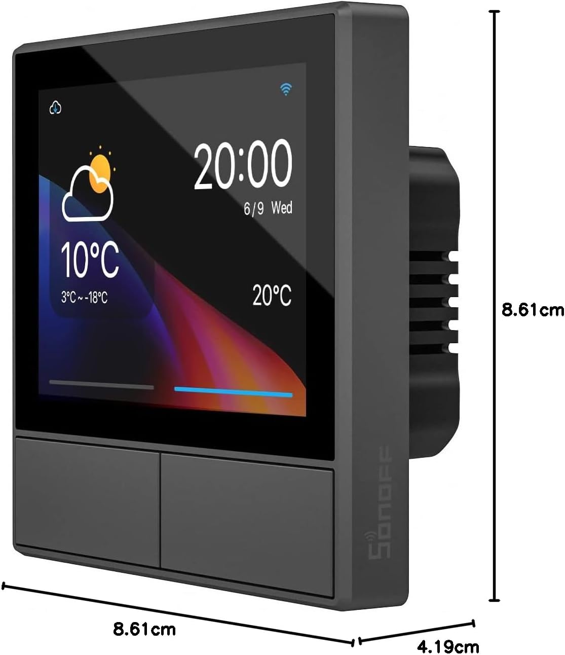 NSPanel Smart WiFi Wandschalter mit LED-Bedienfeld, Thermostat und Schalterfunktionen
