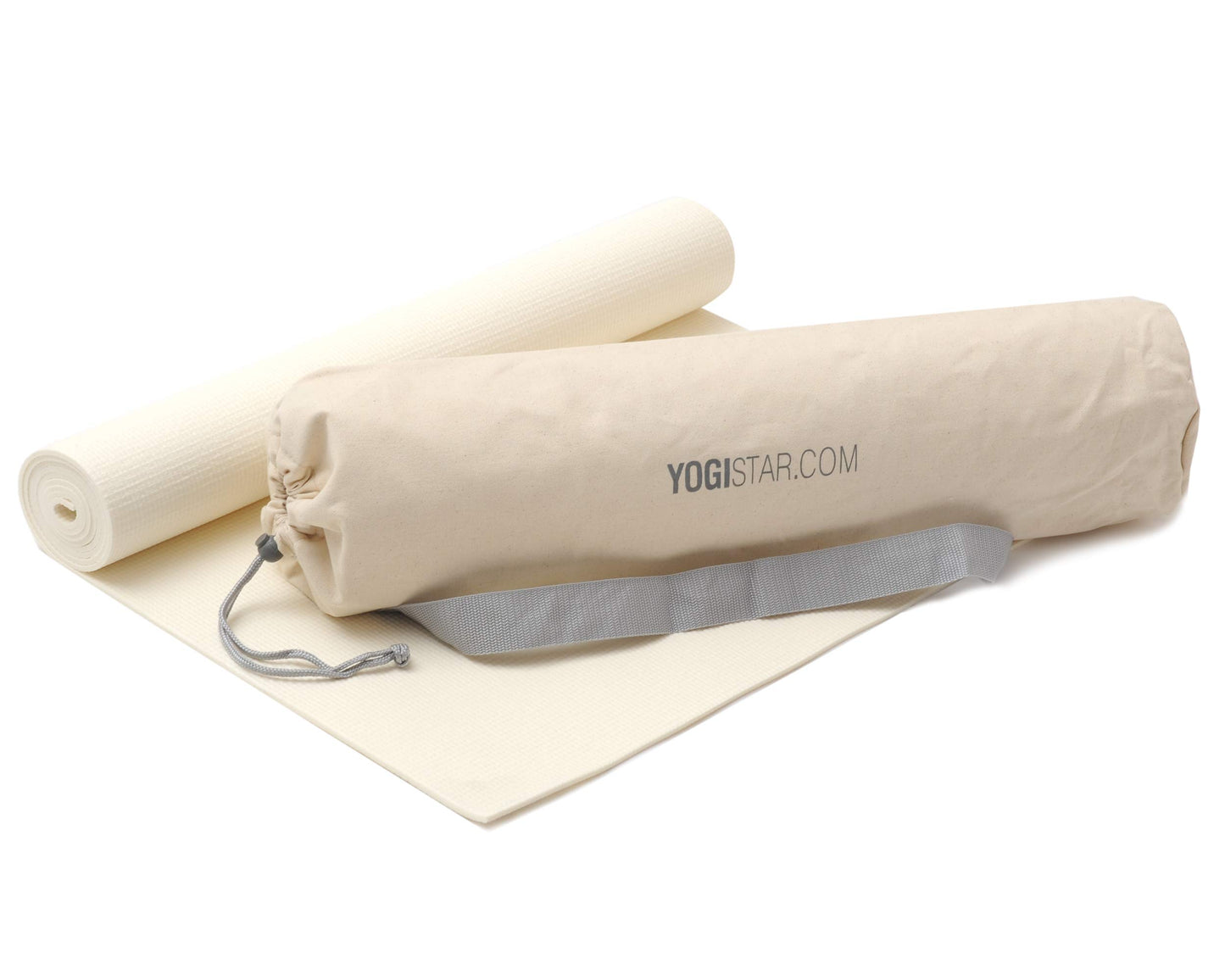 Yogamatte mit Tasche, Weiss