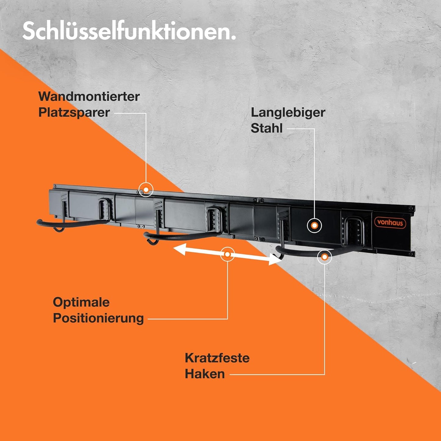 Velo-Wandhalterung Set für 3 Räder & Helme