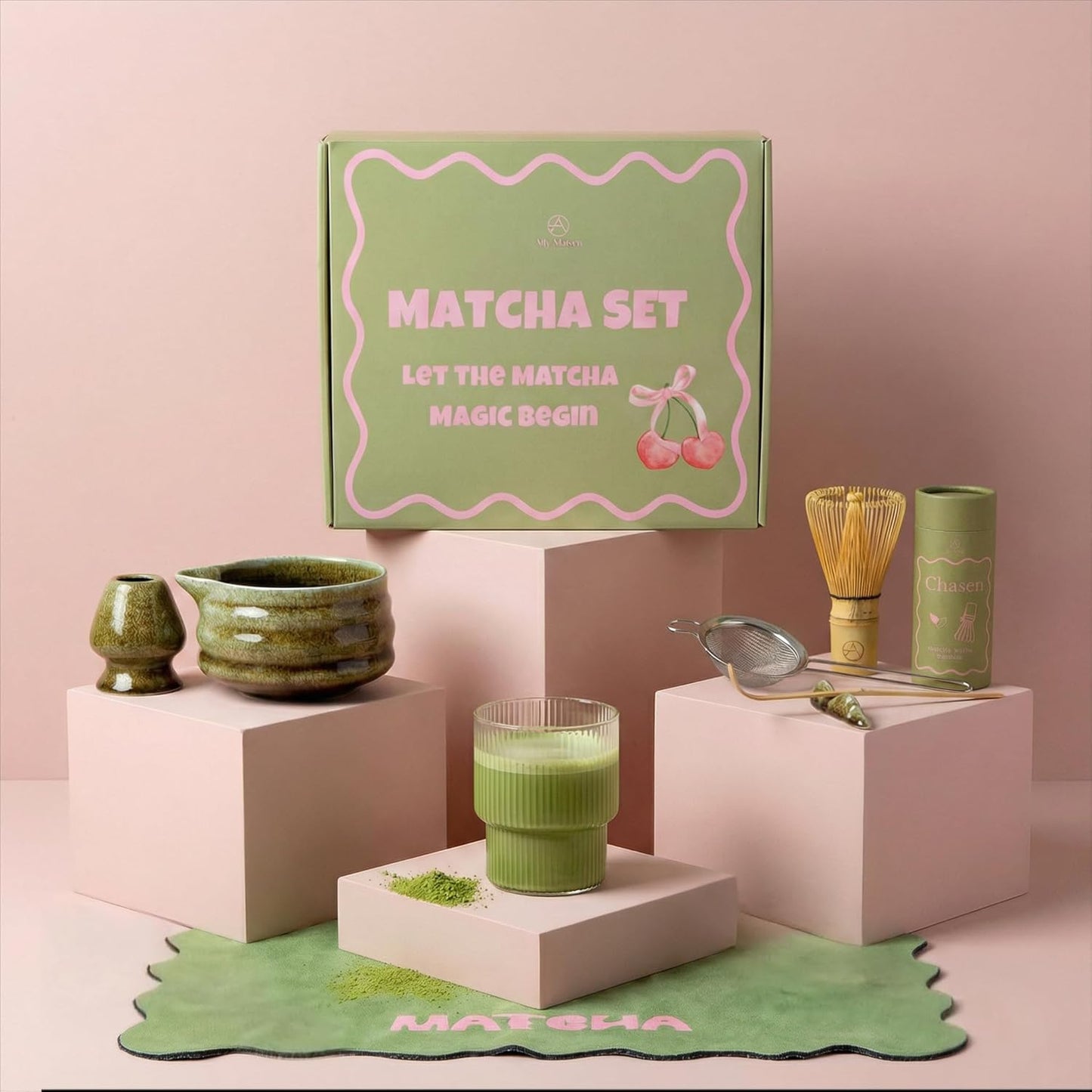 Matcha Ritual Set, Grün 7