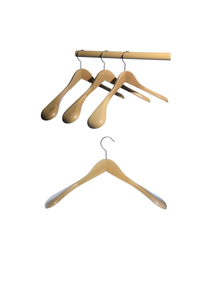 5-teiliges Kleiderbügel-Set, 5 St. Natur Lackiert