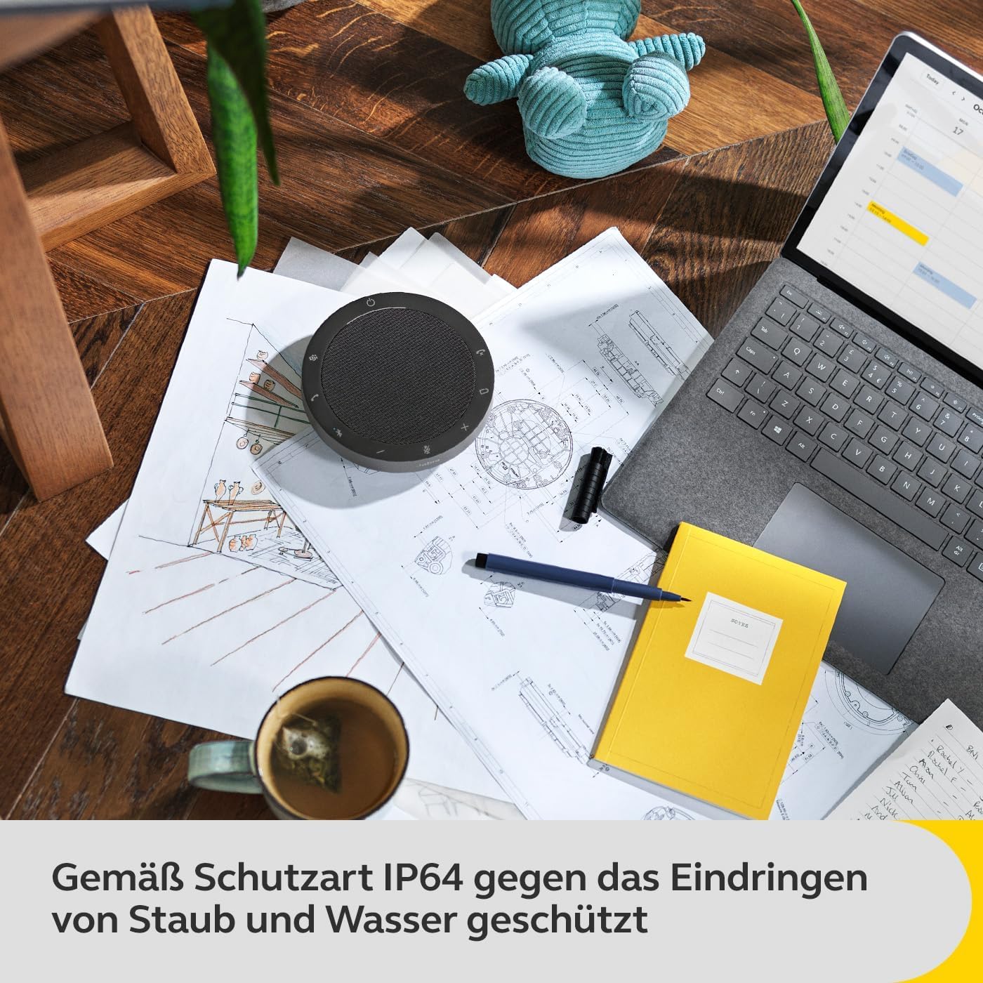 Bluetooth-Freisprechlösung Speak2 55 mit Geräuschunterdrückung, Ohne Dongle, Speak2 55, Bluetooth / USB-A / USB-C, Optimiert für Microsoft Teams