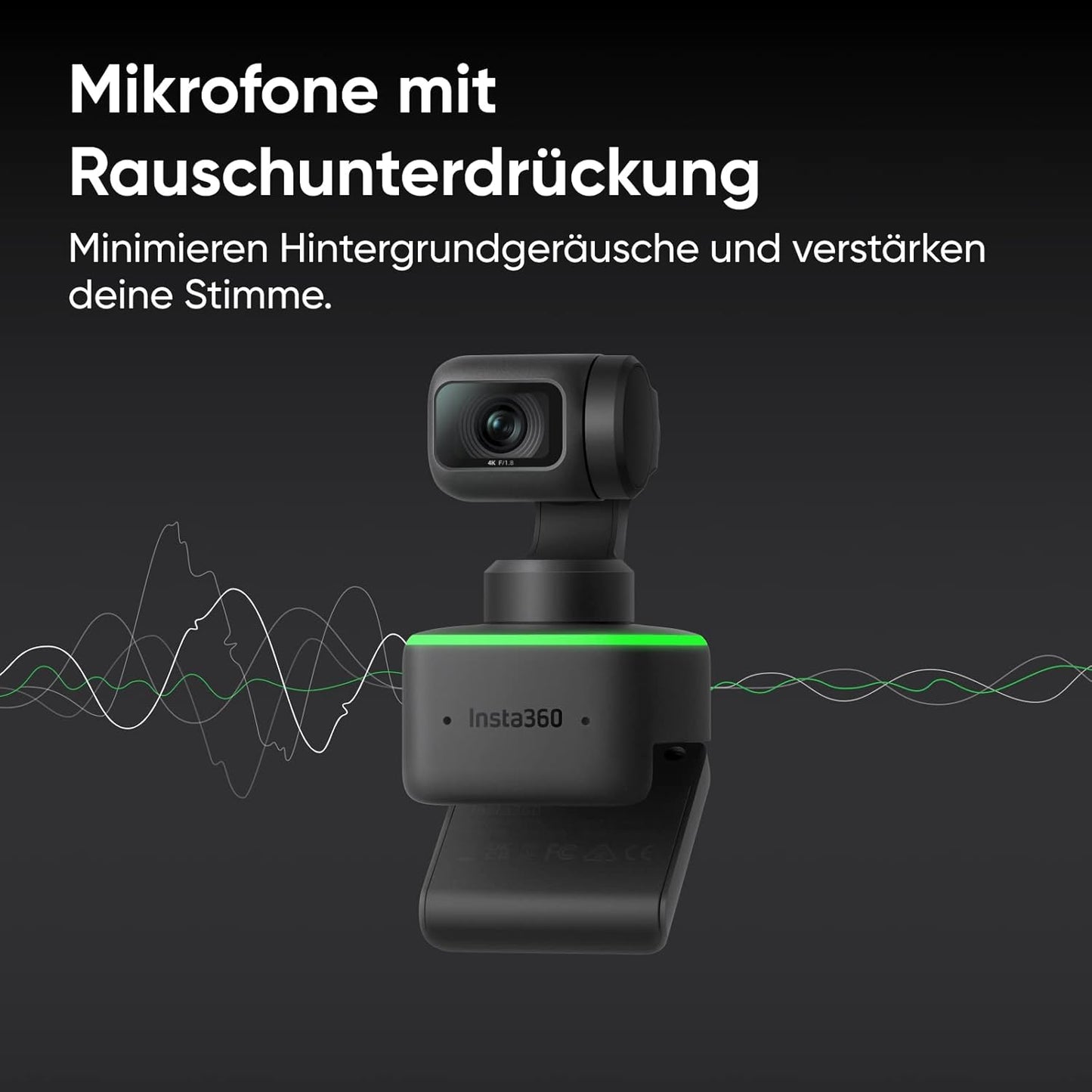 PTZ 4K Webcam mit KI-Tracking und Gestensteuerung, Standard