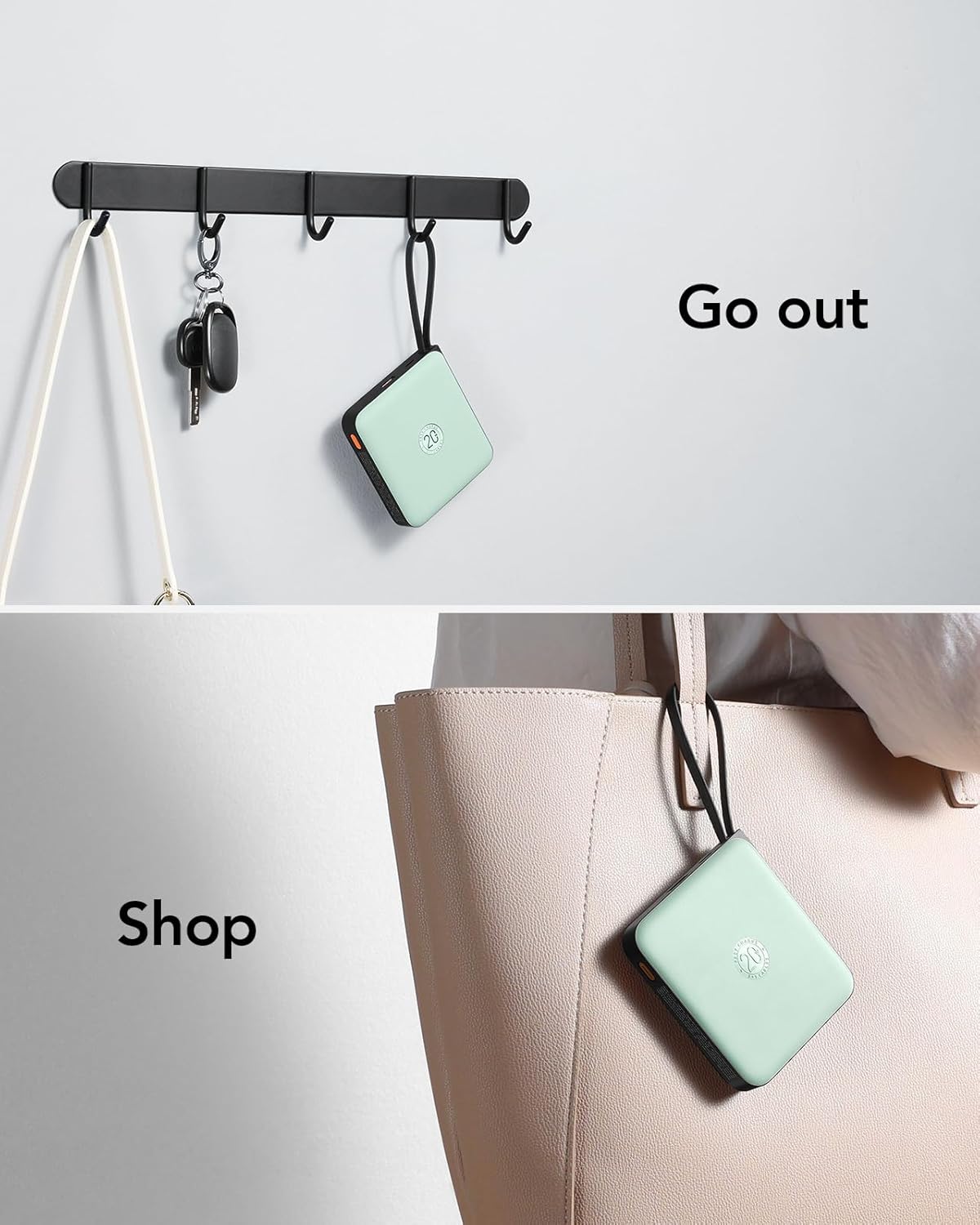 Powerbank mit Schnellladefunktion, Grün
