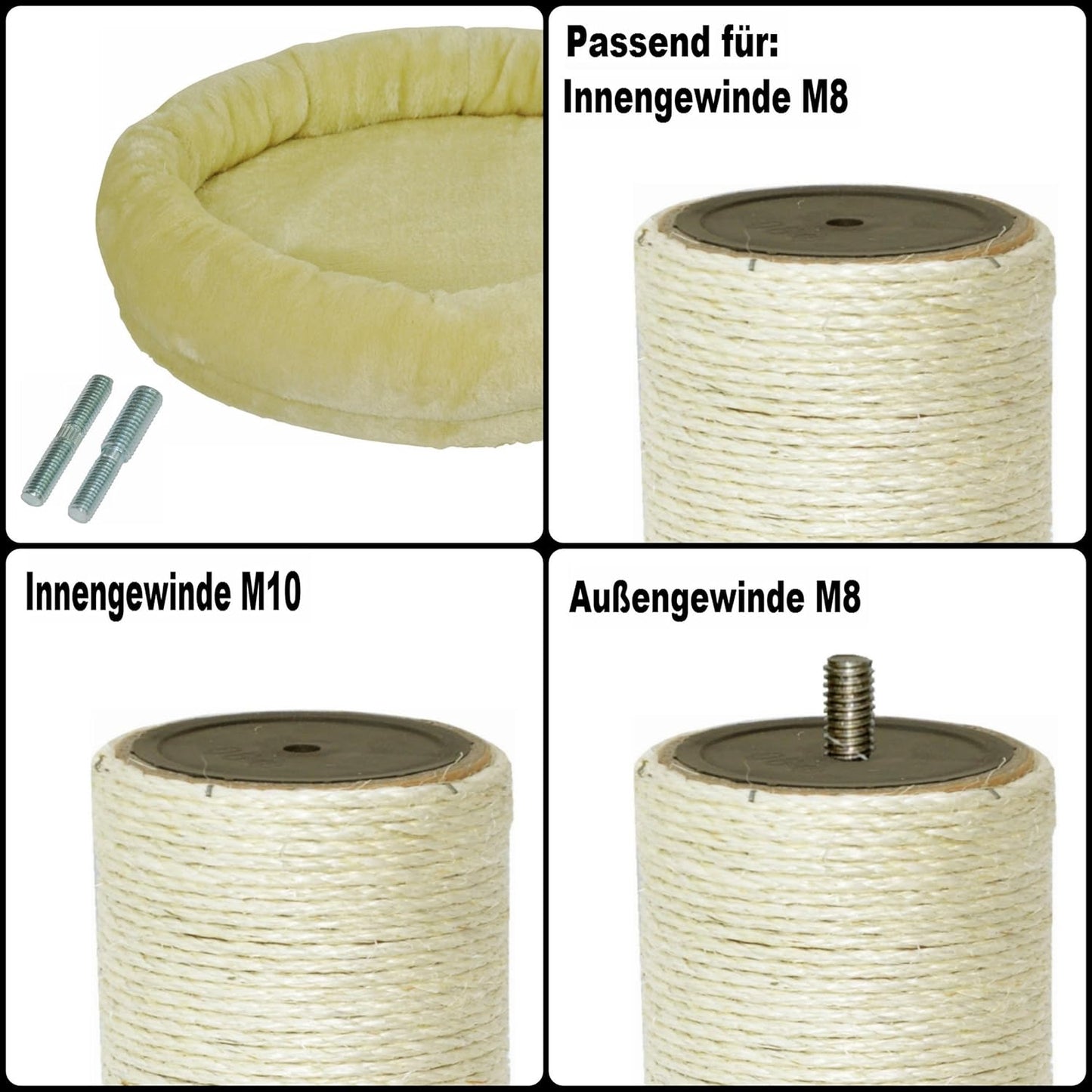 Liegeplatz für Kratzbäume, Ø 53 cm Beige