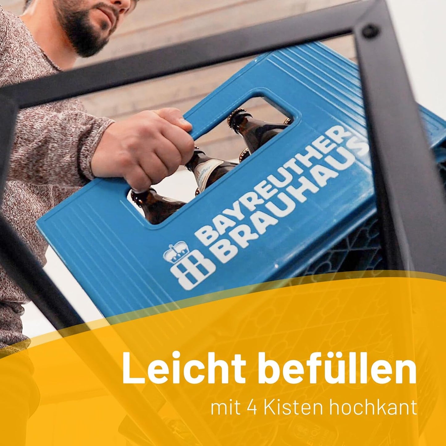 Getränkekistenregal für 4 Kisten, 4 Kisten