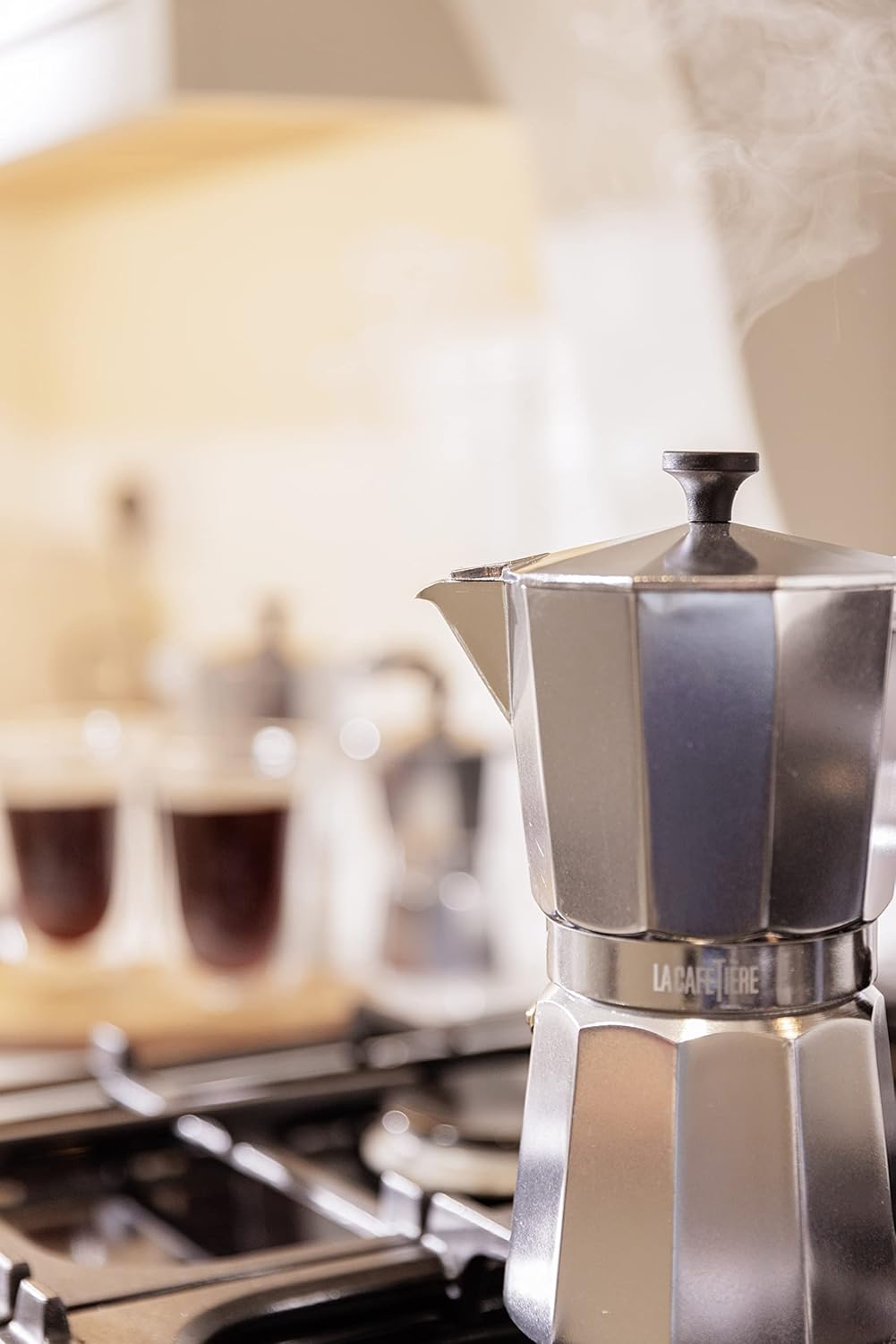 Venice Espressokocher, Silberfarben Six Cup