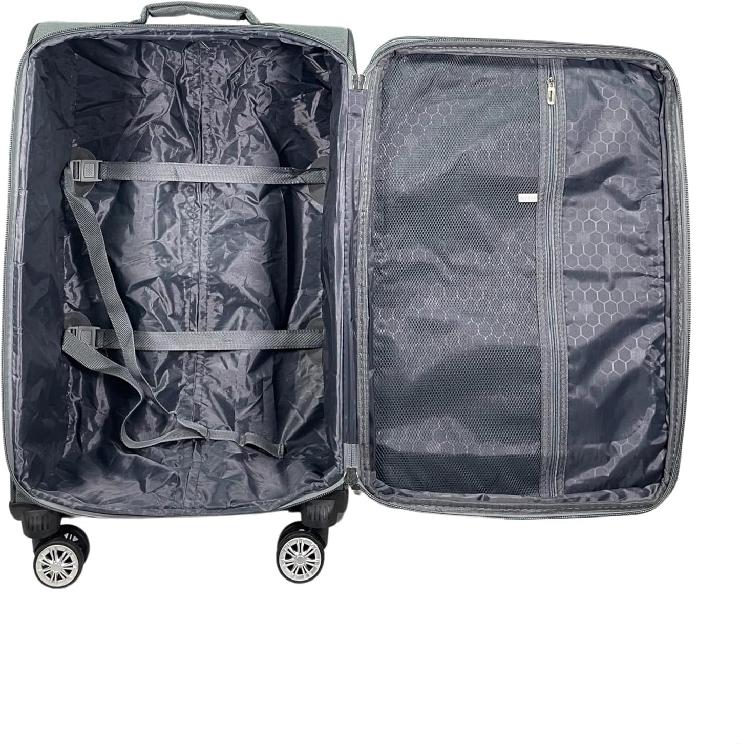 3-teiliges Reisekoffer-Set, 3er Set Grau