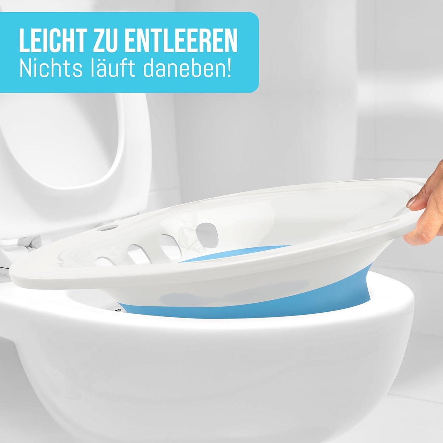 Faltbare Sitzwanne für Dampfbad, Weiß/Blau (Faltbar)