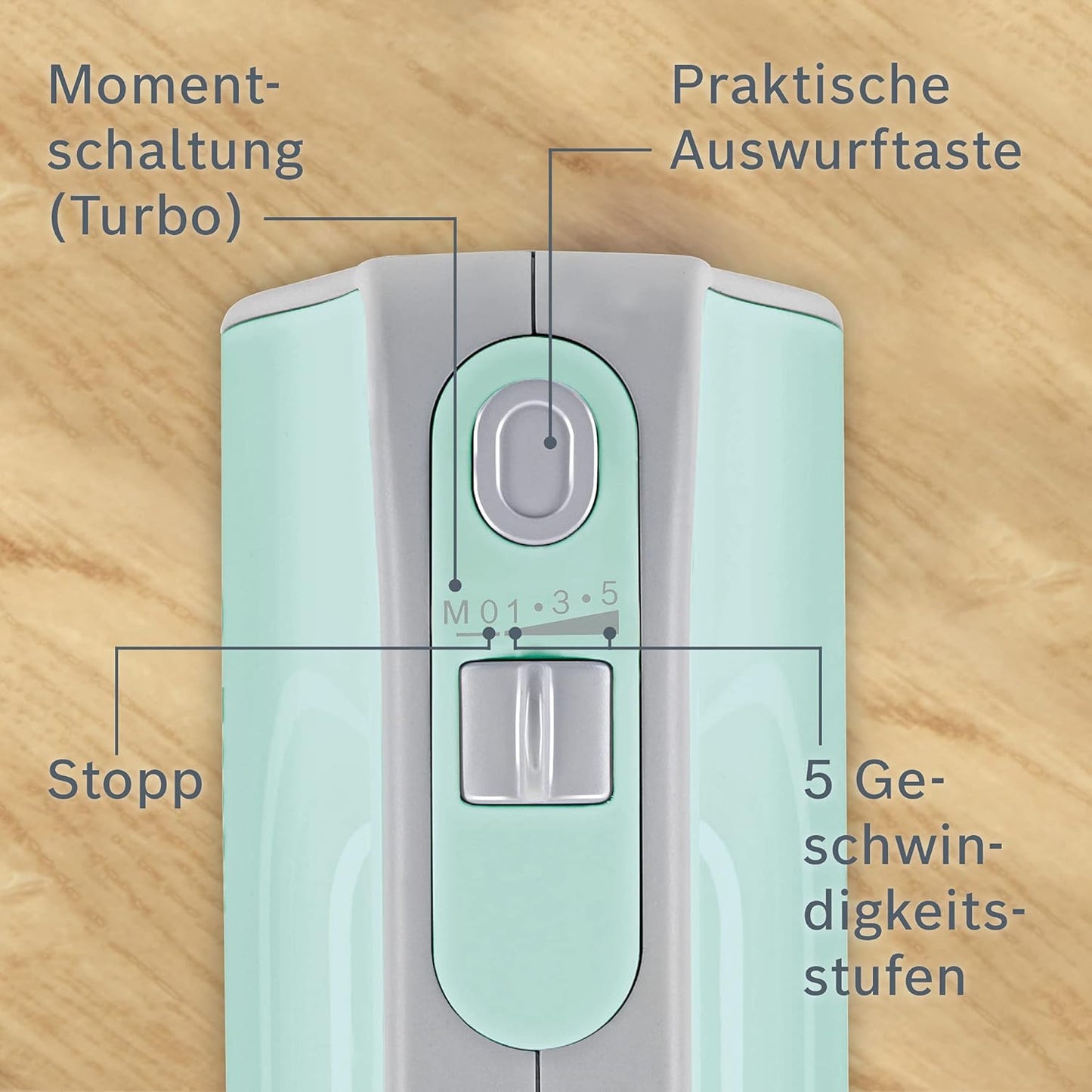 Handrührer Styline, Mint Turquoise/Silber