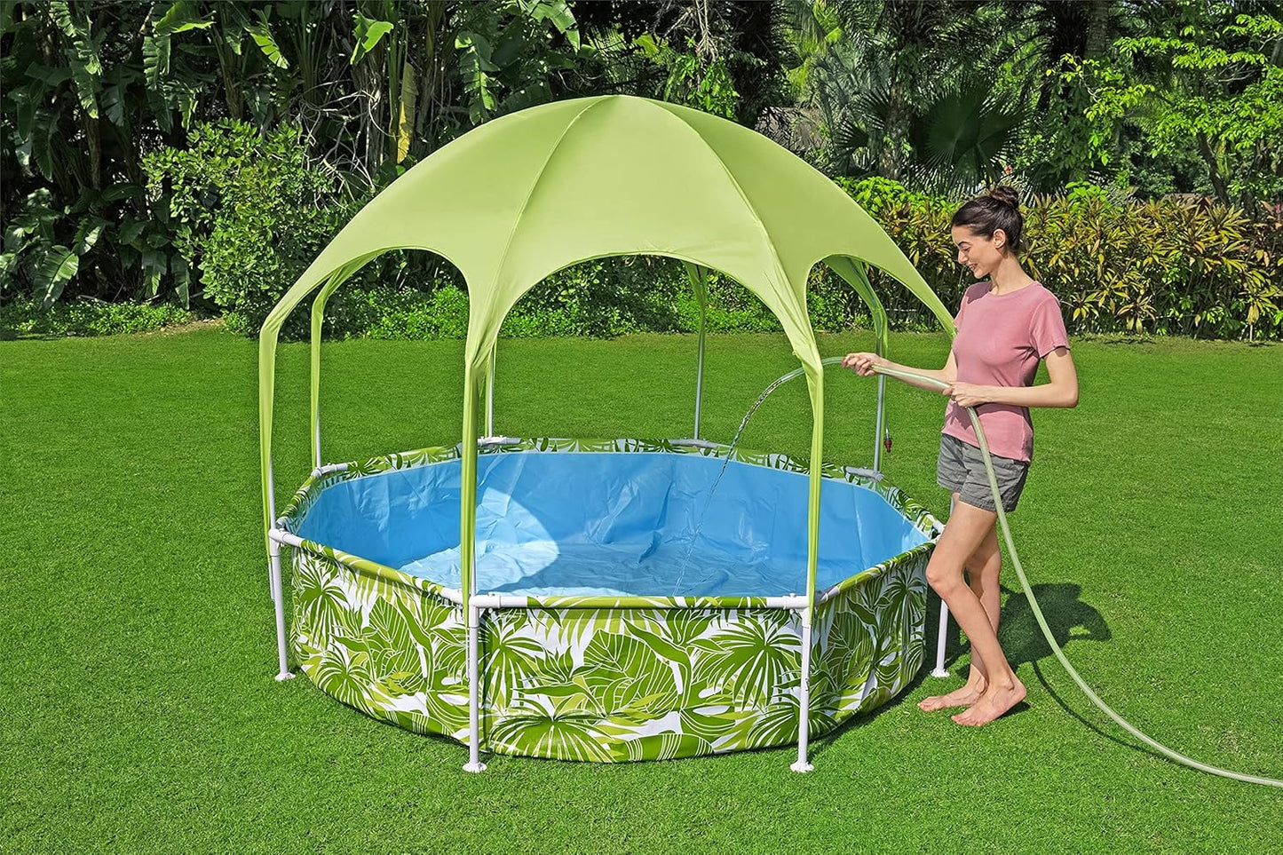Pool mit Sonnenschutz, 244 x 51 cm - Nr. 2