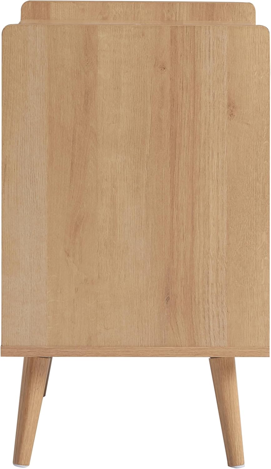Schallplattenregal, Eiche Hell 56,5 x 39 x 66cm
