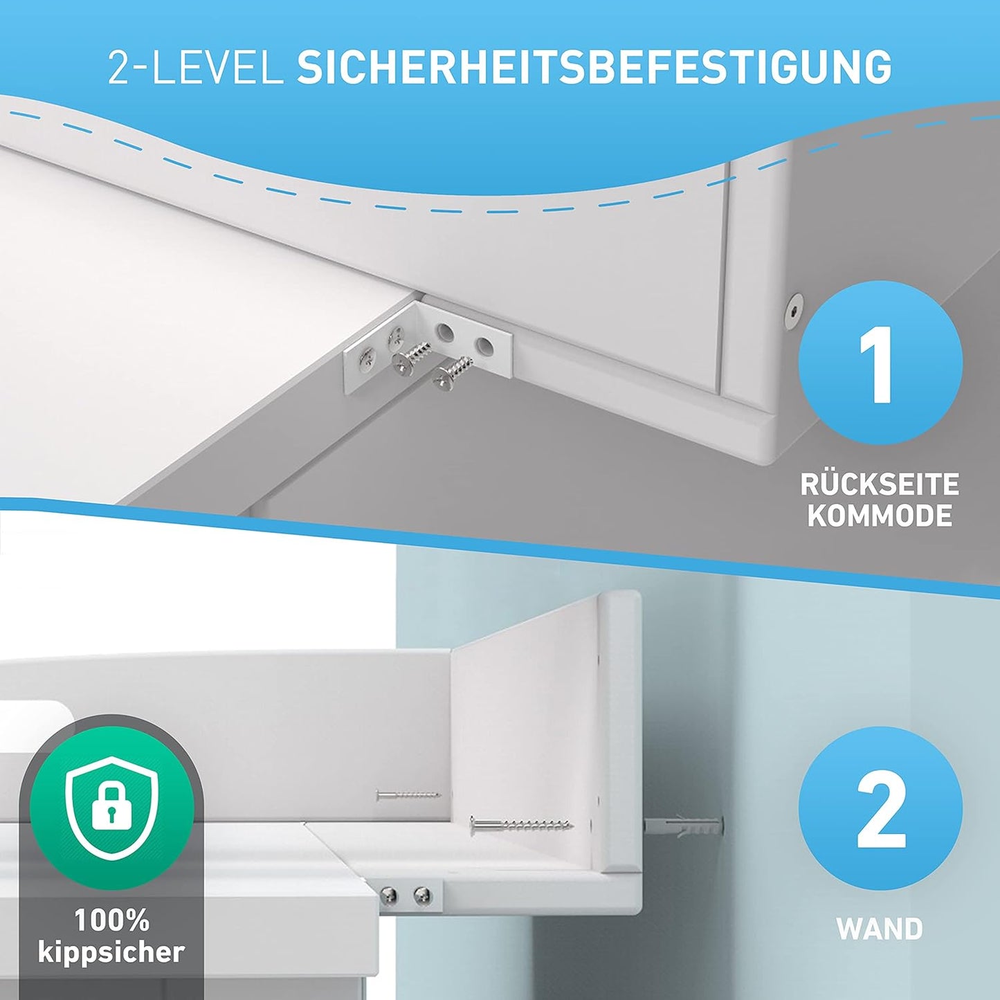 Wickelaufsatz für IKEA Hemnes Kommode
