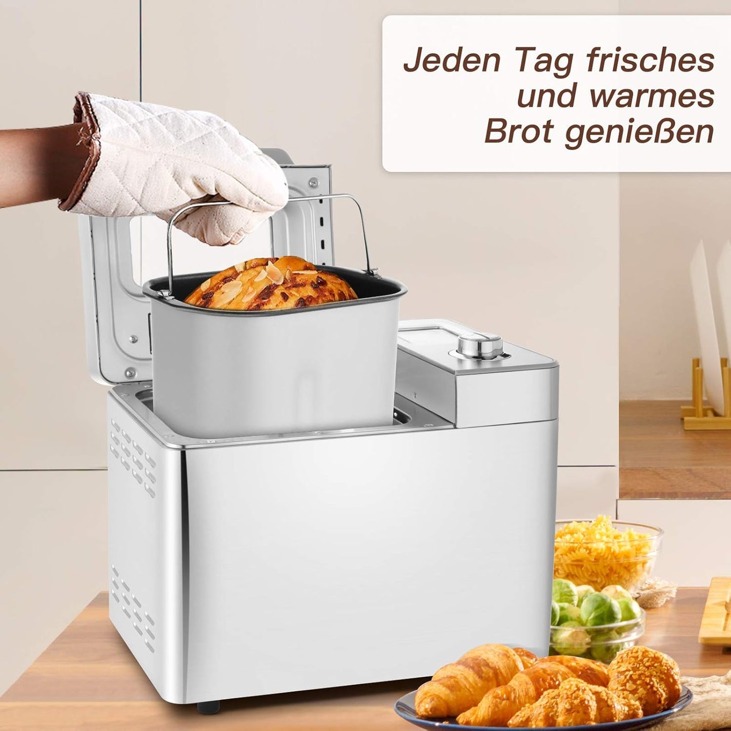 Brotbackautomat mit 25 Programmen und 3 Bräunungsgraden, 550W