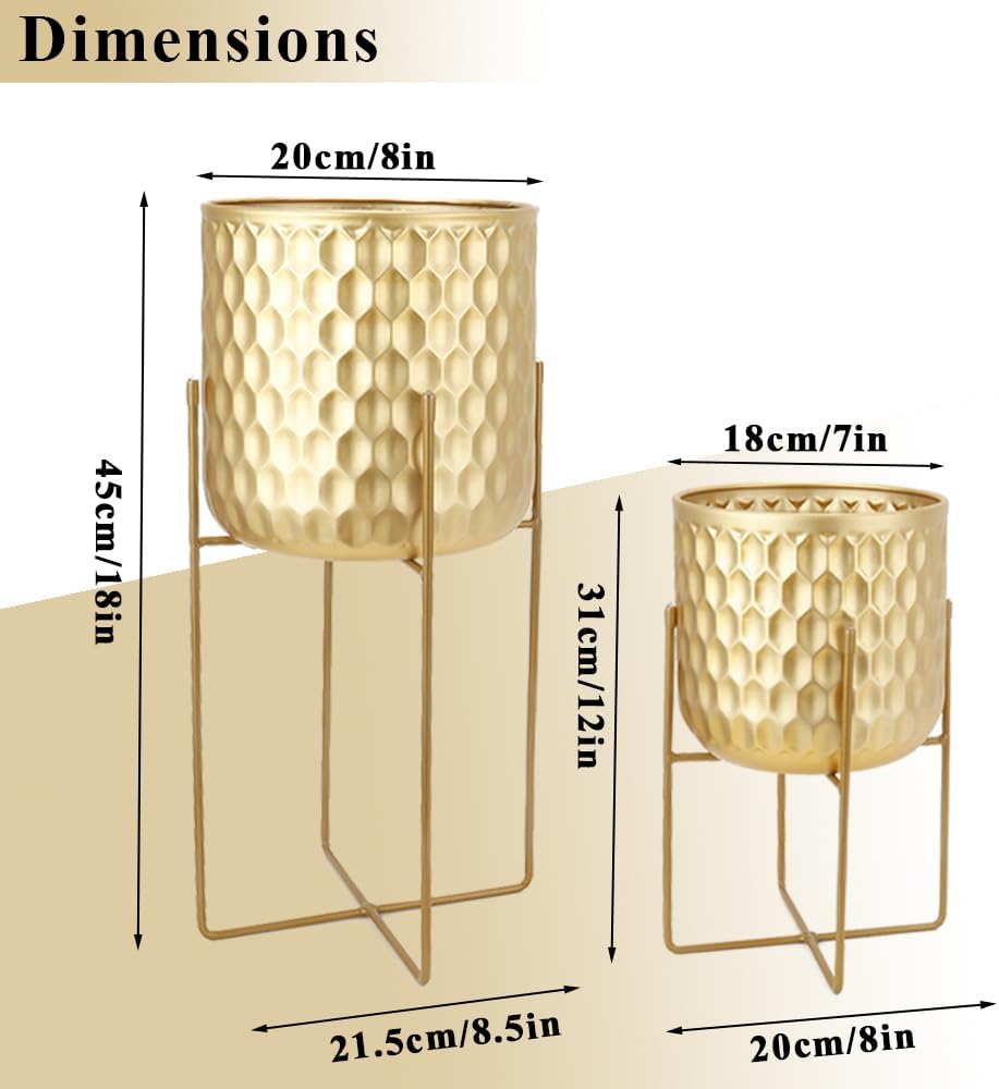Pflanzgefäss-Set 9007, Gold