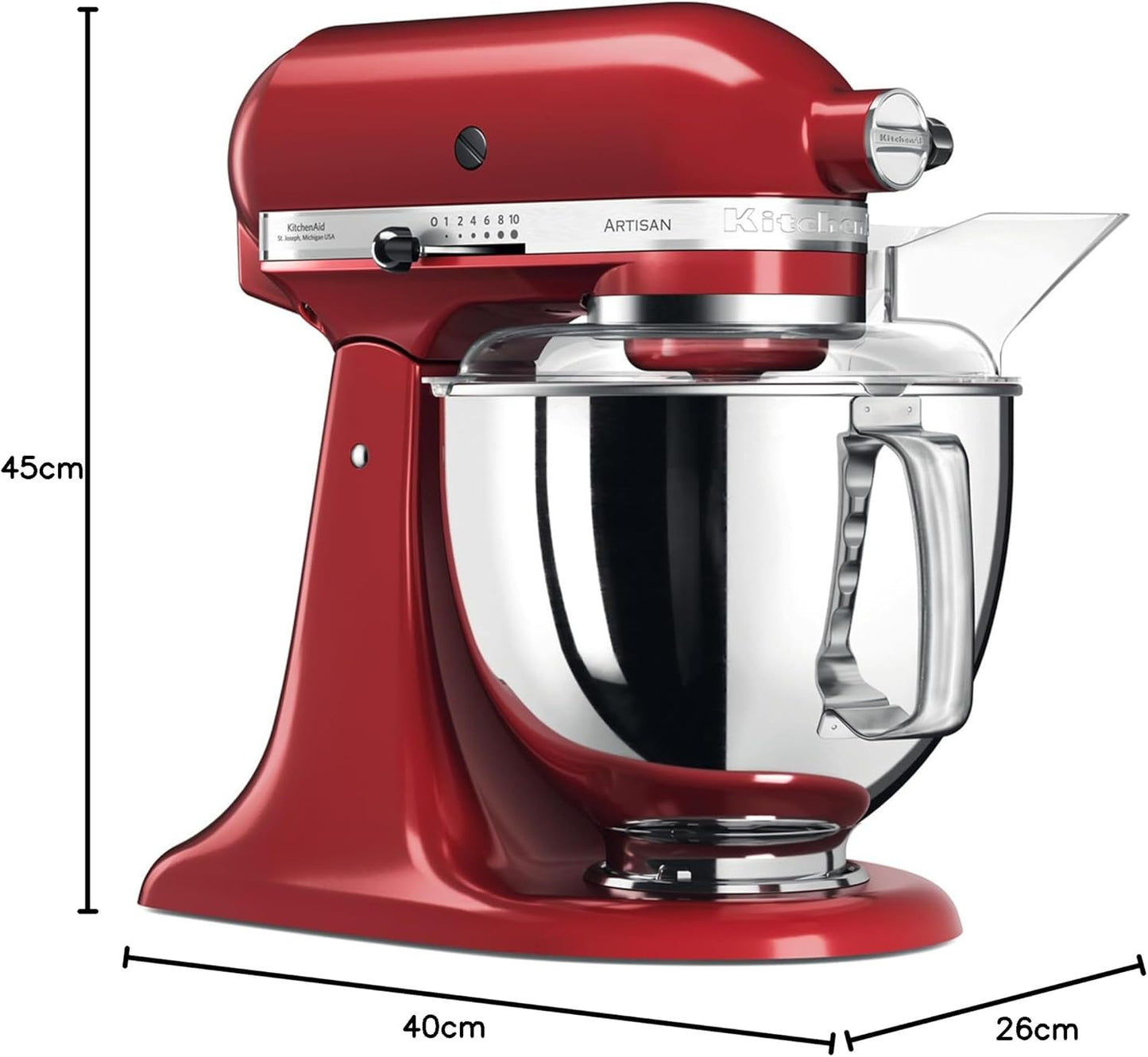 Küchenmaschine Artisan KSM175, 4,8 Liter Empire Rot