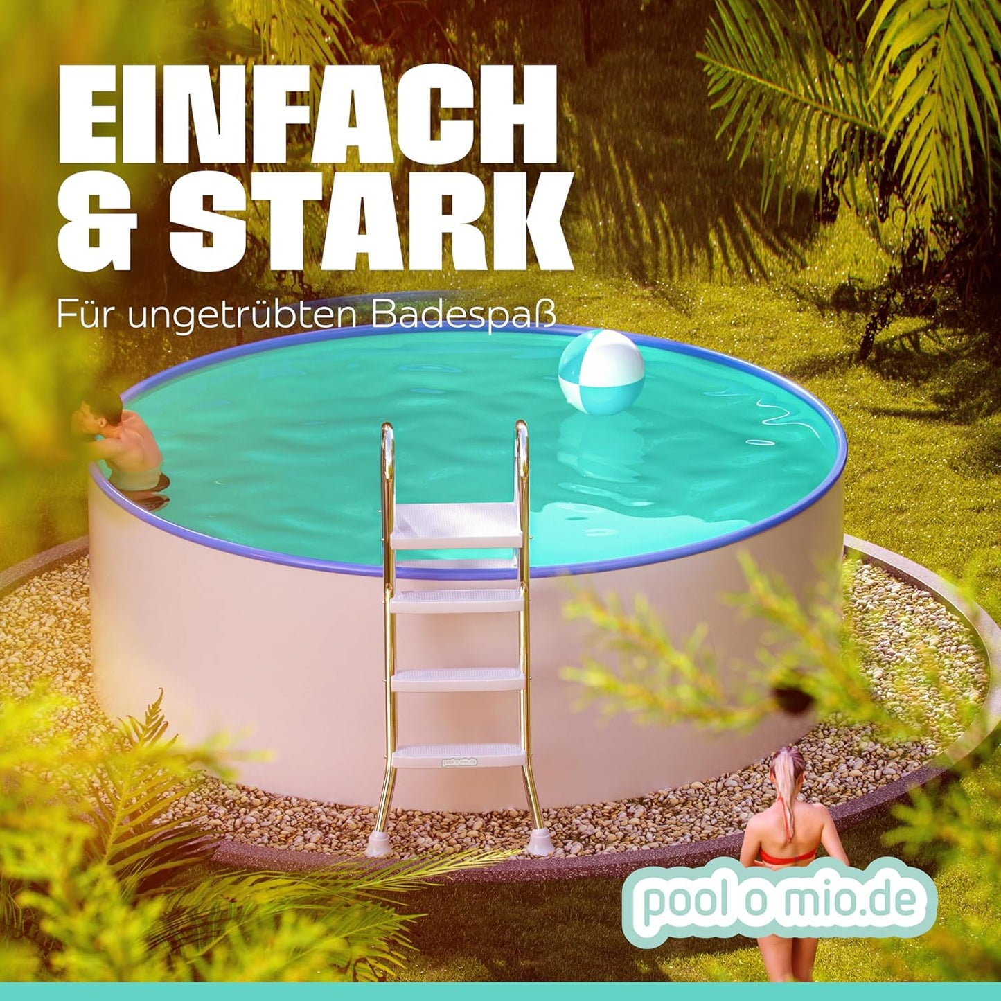 Einstiegsleiter für Aufstellpools, bis 120 cm