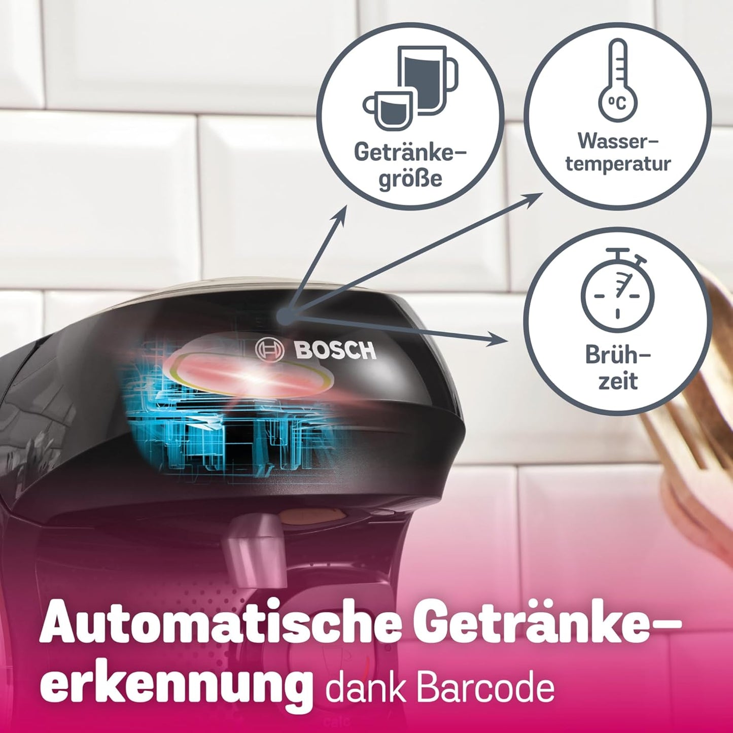 Tassimo Happy friendly Kapselmaschine, Black/Cream