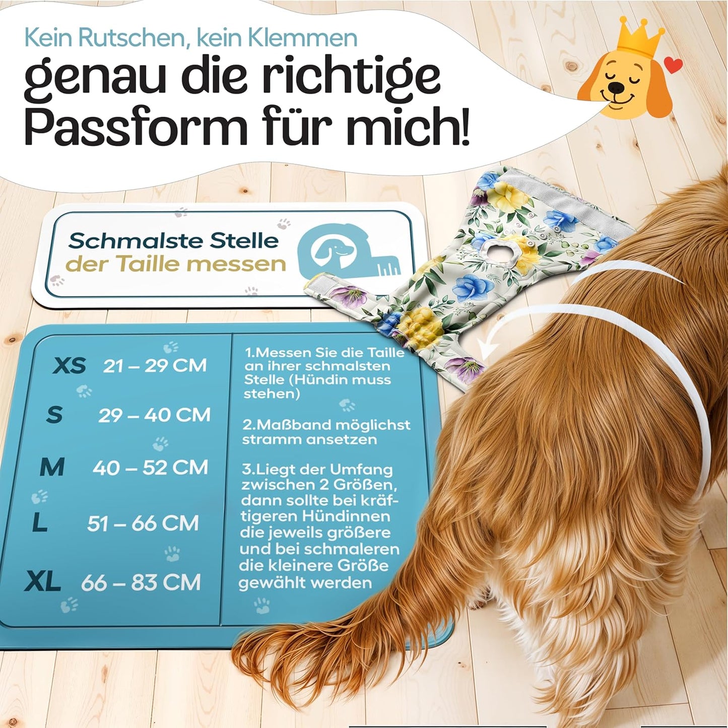 3 x Hundewindeln, Blumen / XS (21 - 29cm)