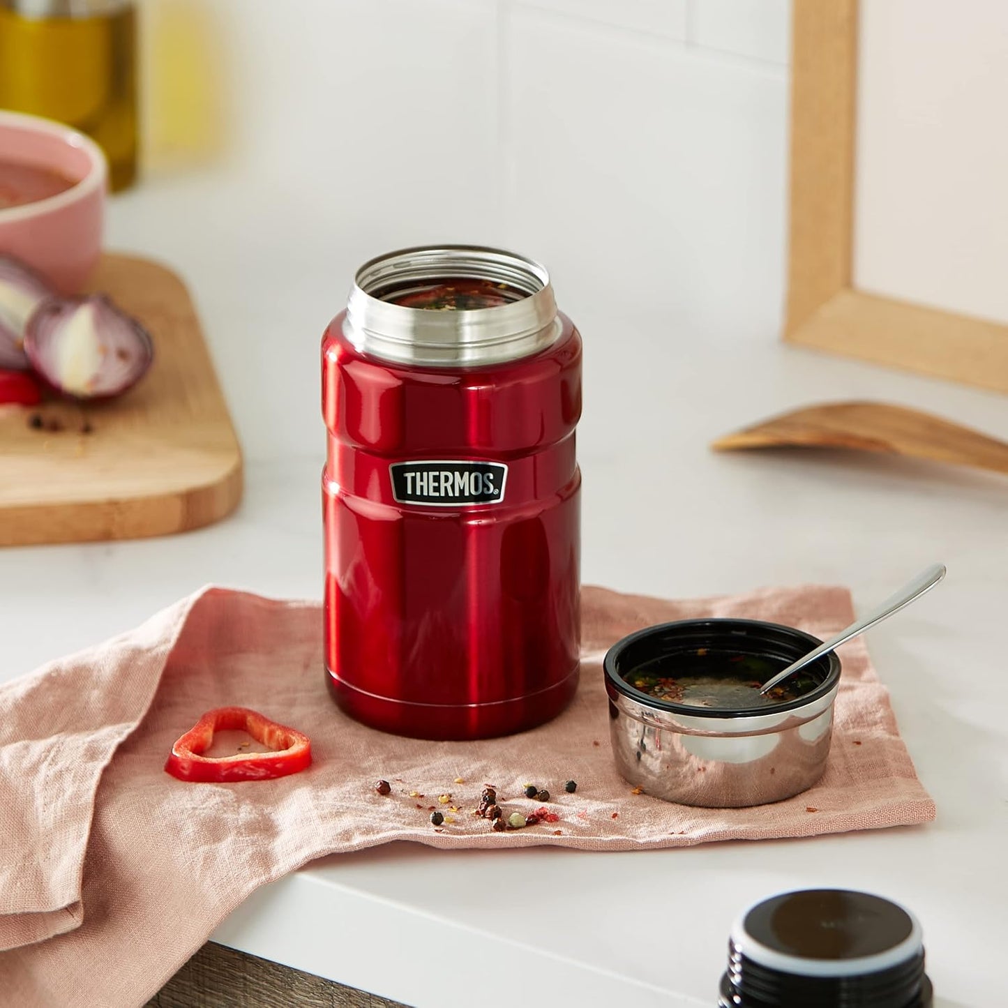 King Essensbehälter 710ml, 0,71 l / Cranberry Red Polished