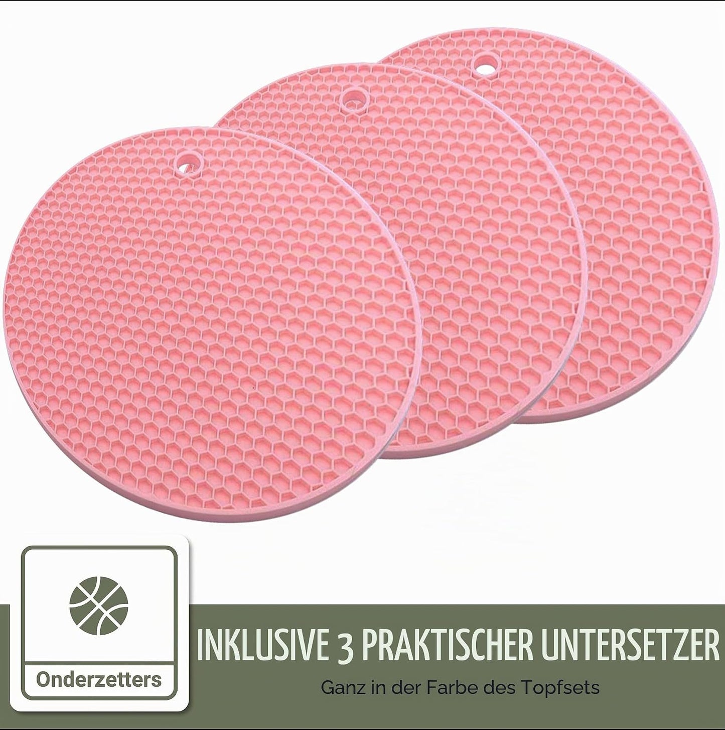 Induktions-Kochset, Rosa/Weiss