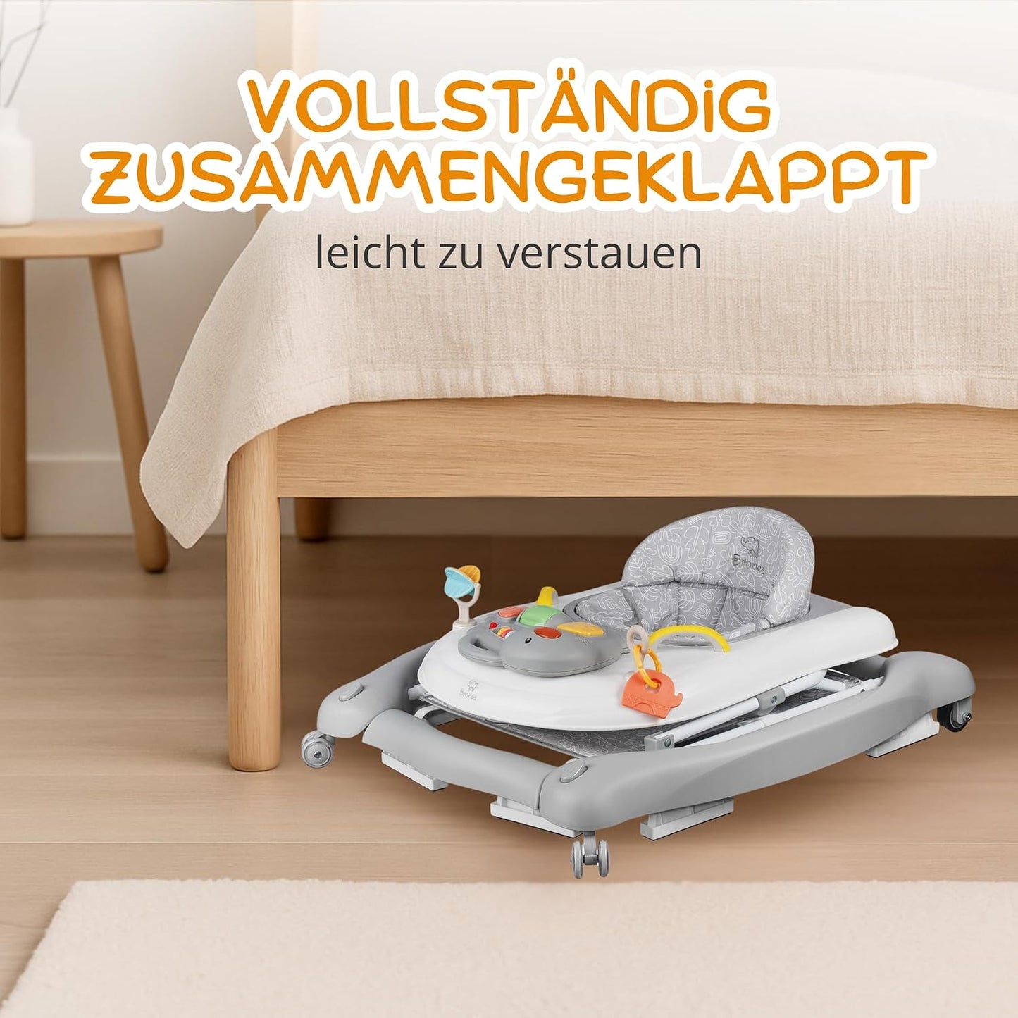 5-in-1 Babywalker, Grau