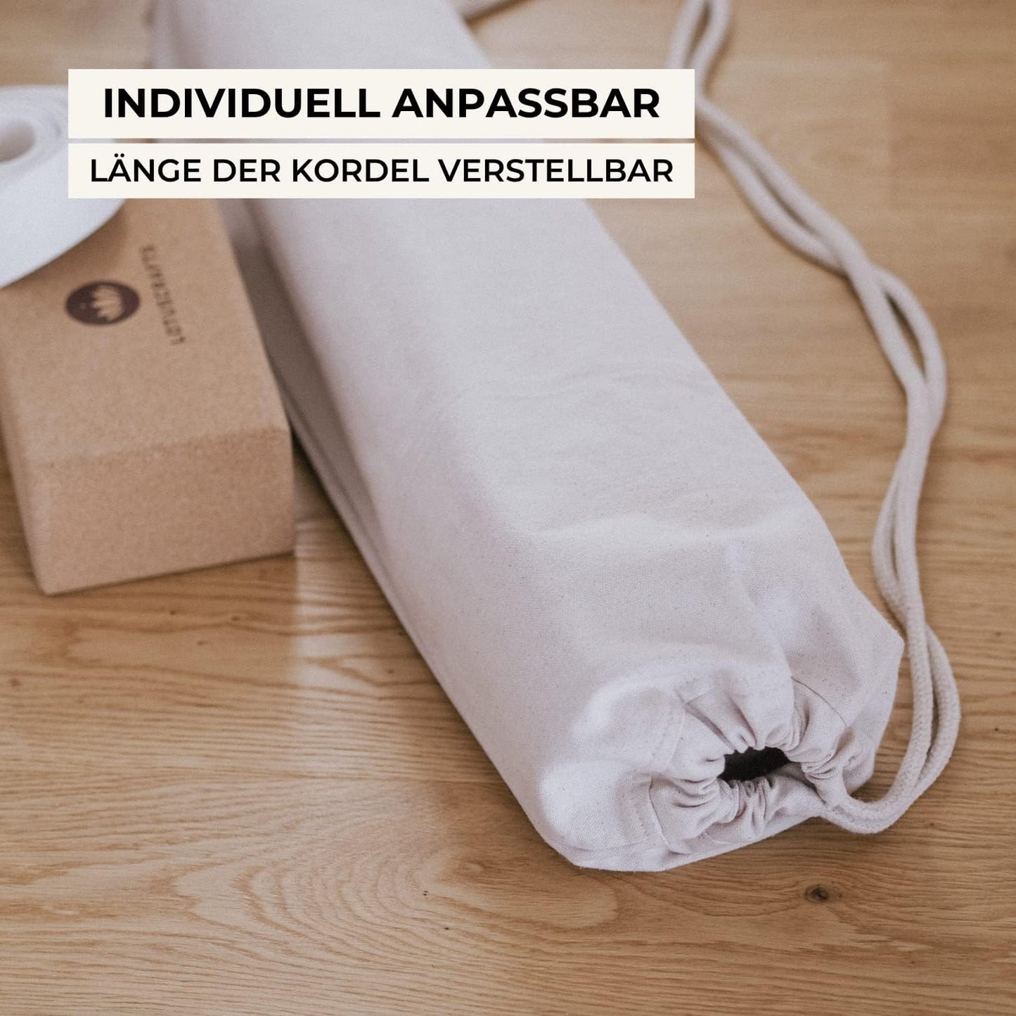 Yogatasche Nandi aus Bio-Baumwolle (78cm), Natur