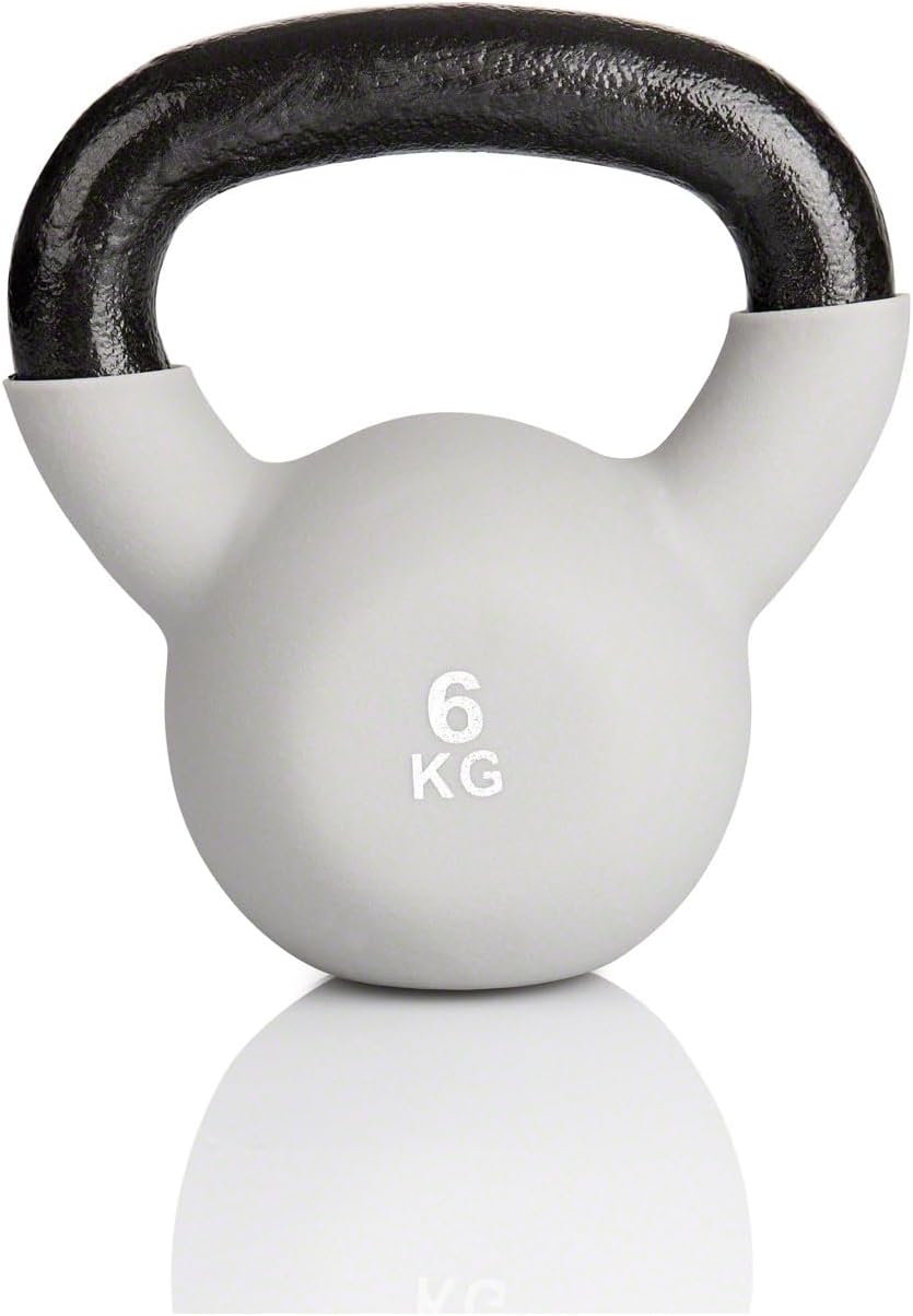 Kettlebell Kugelhantel für Fitness, B - 6kg, grau
