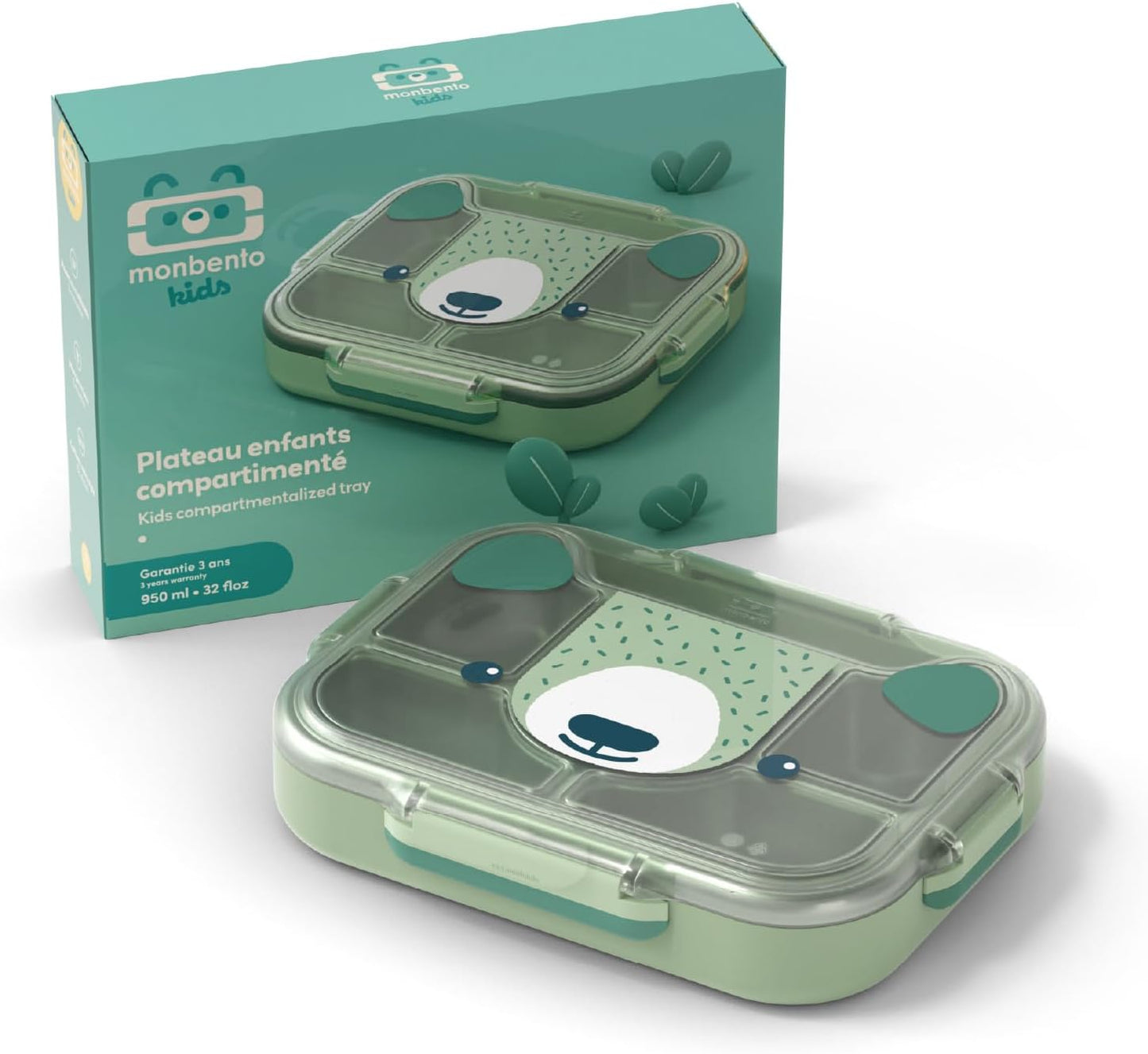 Wonder - Kinder-Lunchbox, Grün Bear Bento only