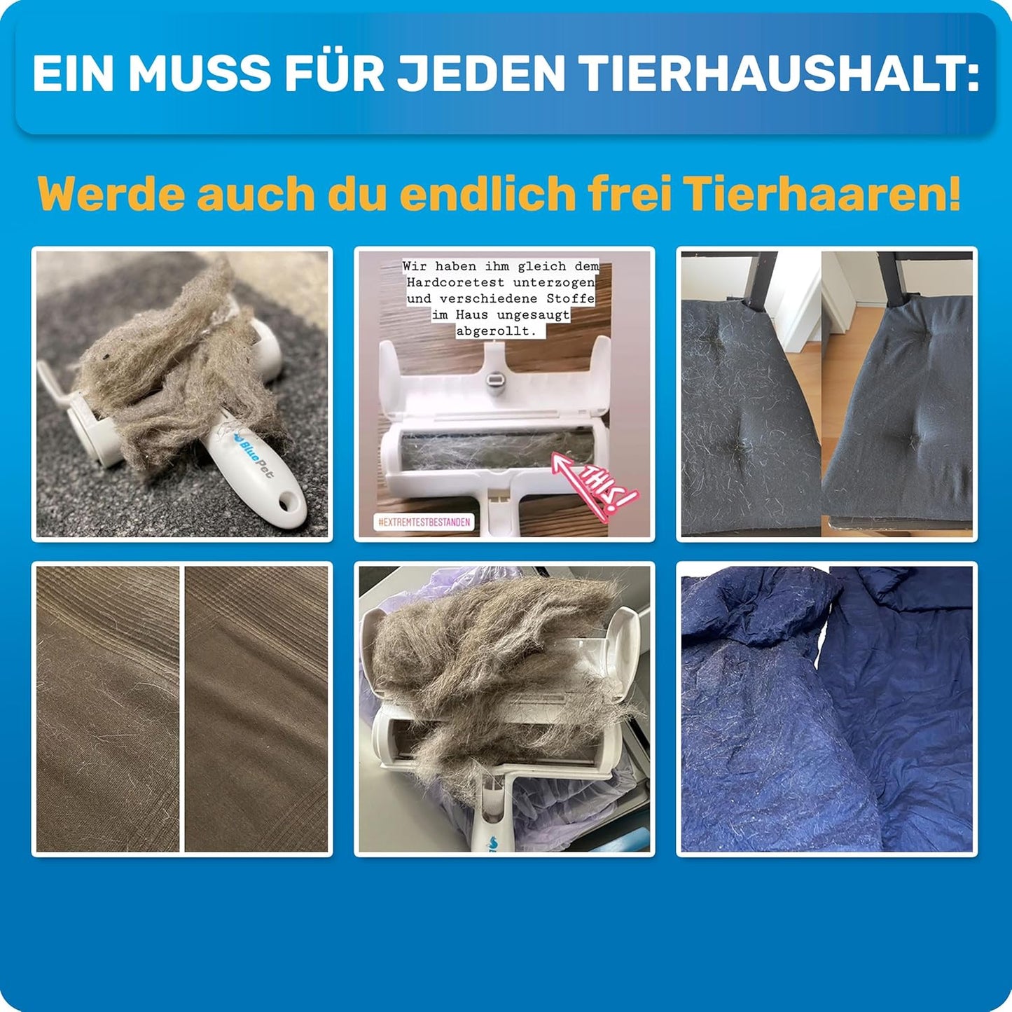 Tierhaarentfernerb mit 4 Wäschebällen, Weiss + 4x Wäschebälle