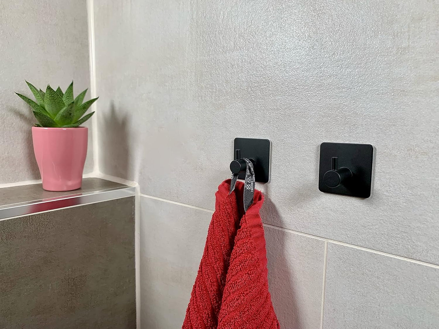 Toilettenpapierhalter mit Ablage, Schwarz