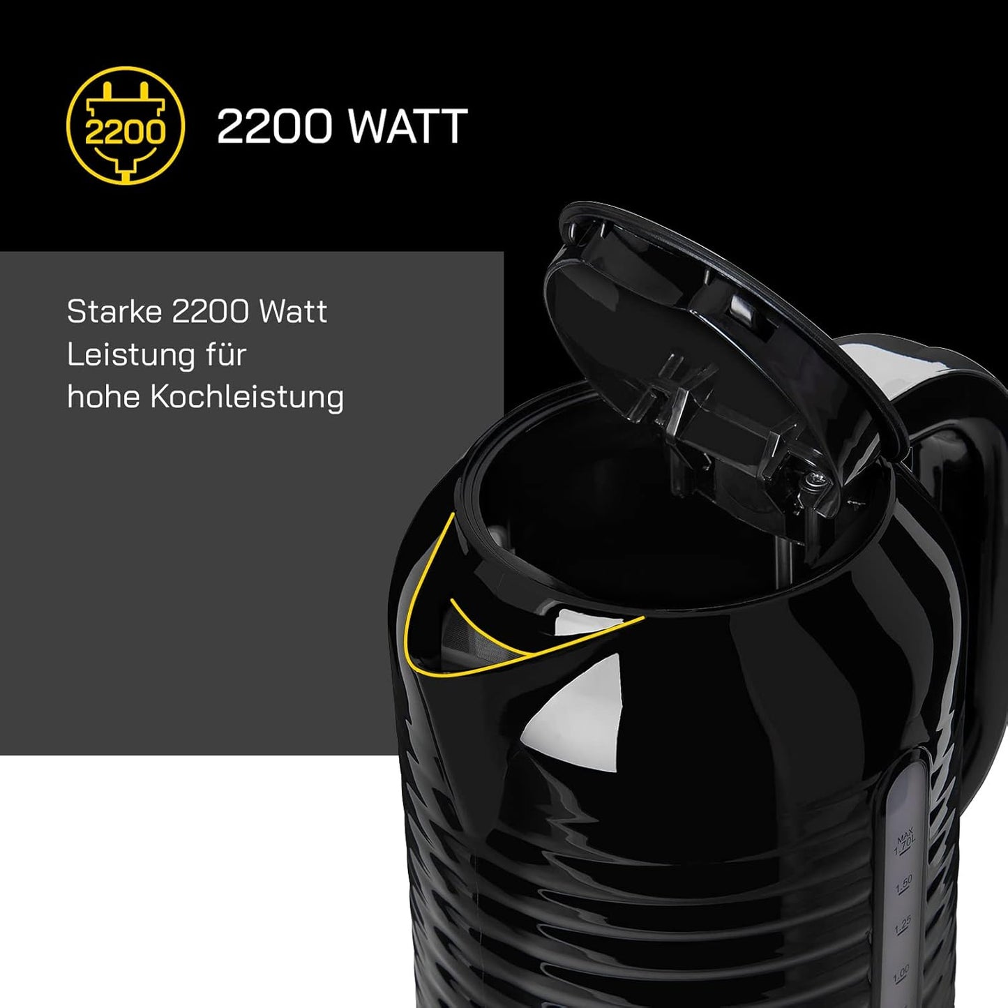 Wasserkocher Water 3300 C, Black C