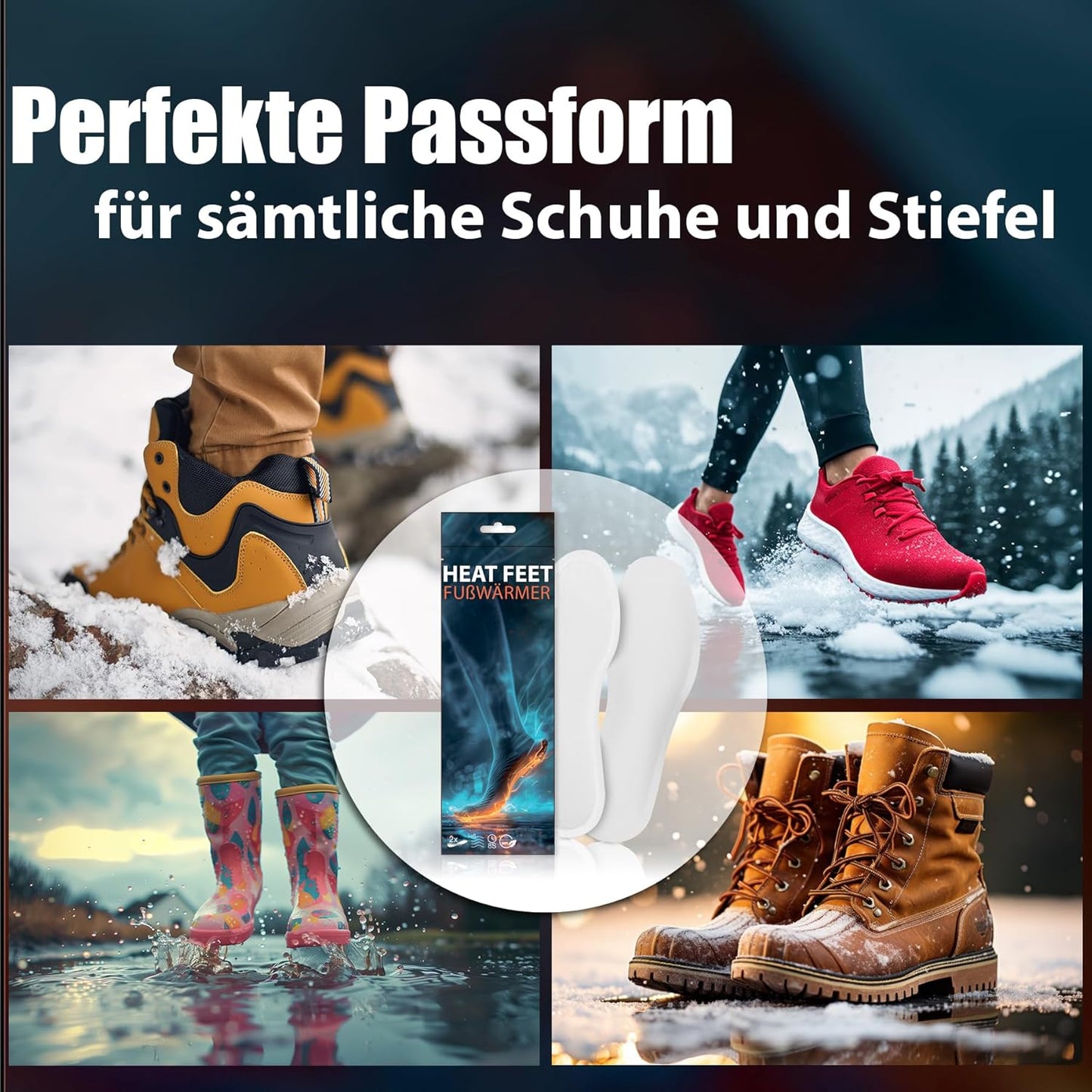 Fusswärmer Sohlenwärmer, 5 Paar, S (36-38) 5 Paar