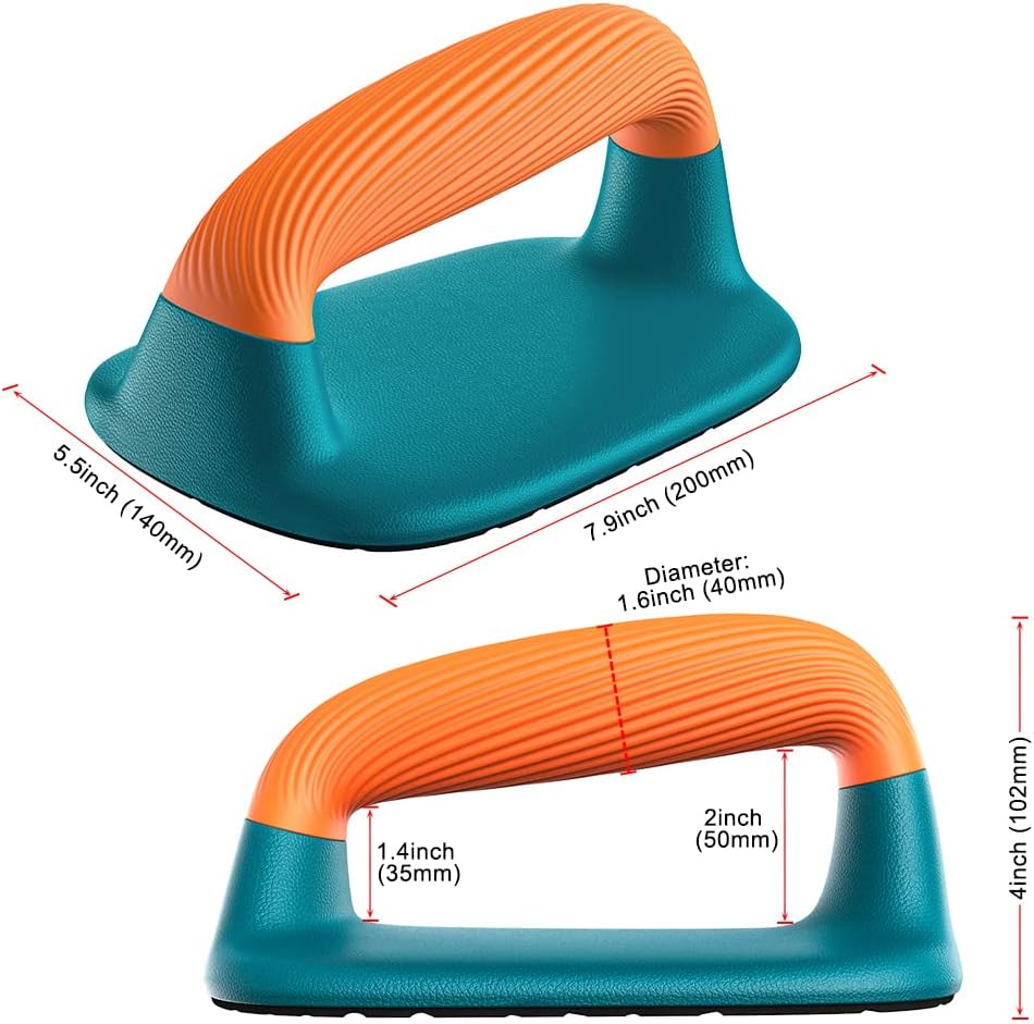 Liegestützgriffe Parallettes, Gelb & Grün