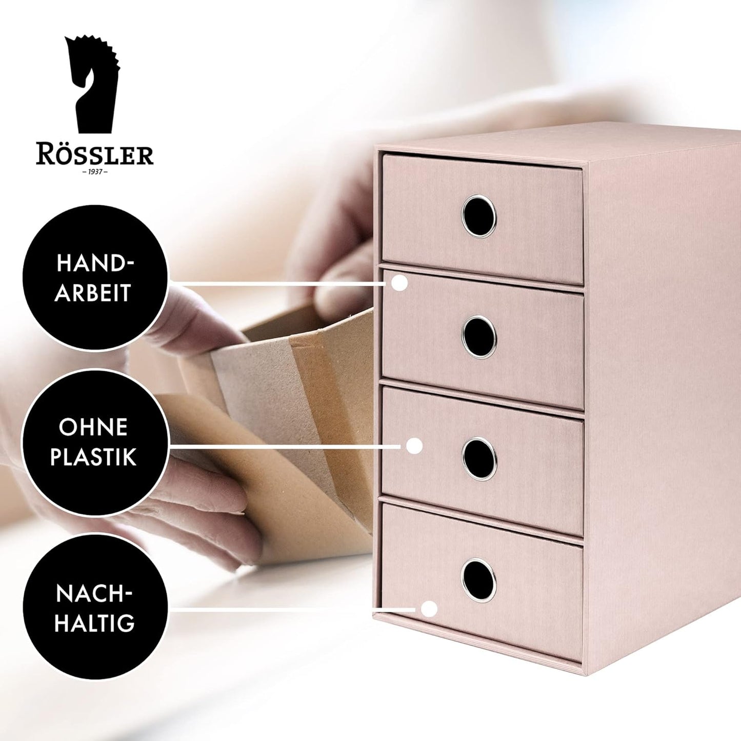 Soho Schubladenbox für Büroorganisation, Powder