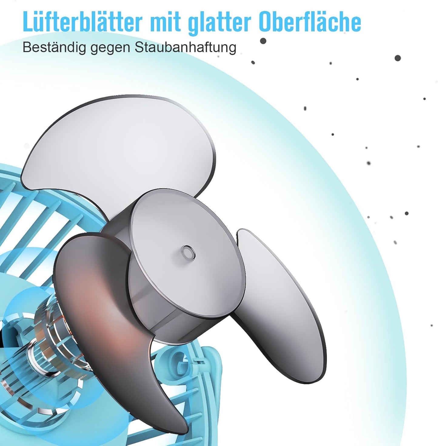 Mini Ventilator mit Clip, Blau