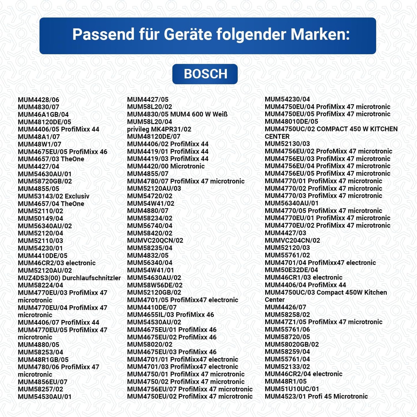 Deckelkupplung für Bosch MUM4/MUM5 Küchenmaschinen