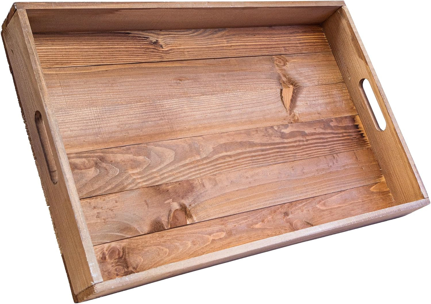 Serviertablett aus Holz 60x40x8cm, Braun