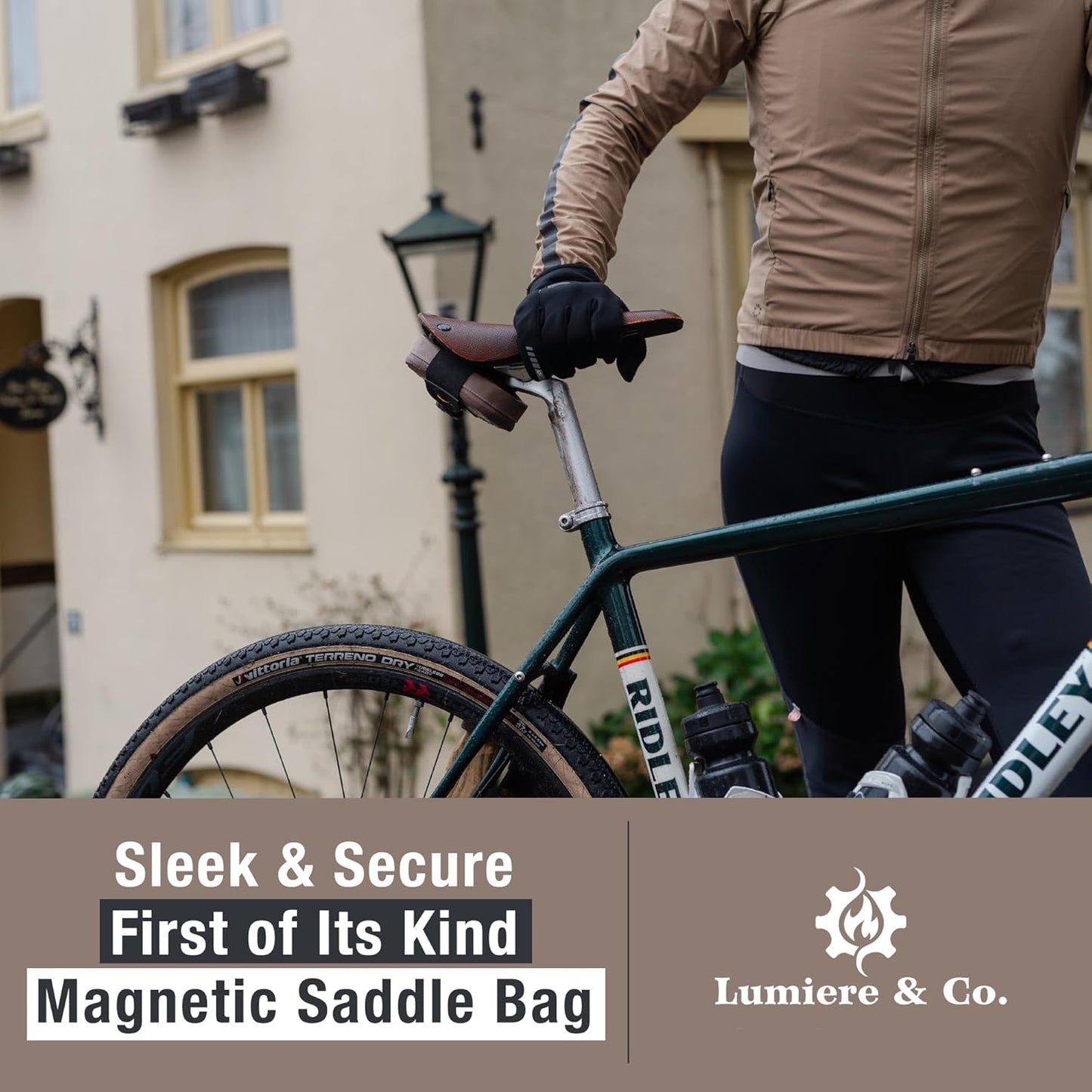 Magnetische Velosatteltasche, Crème L