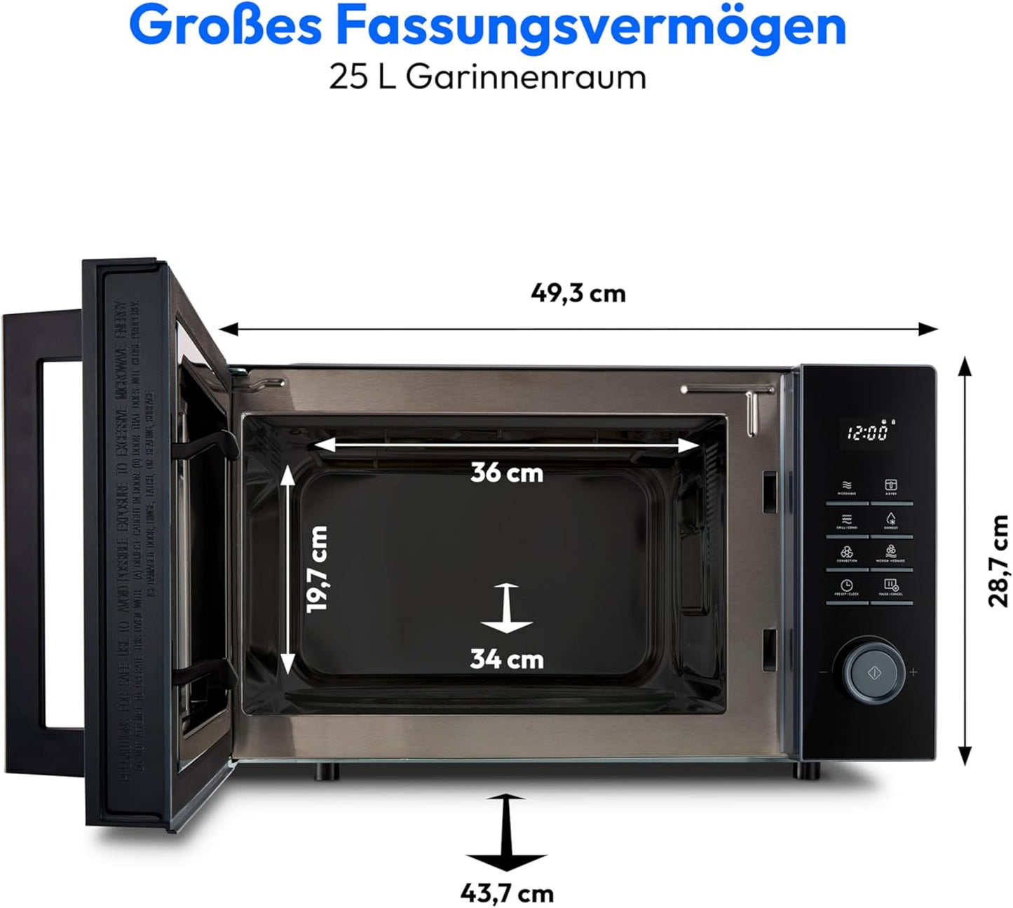 Mikrowelle mit Grill, Dunkelgrau