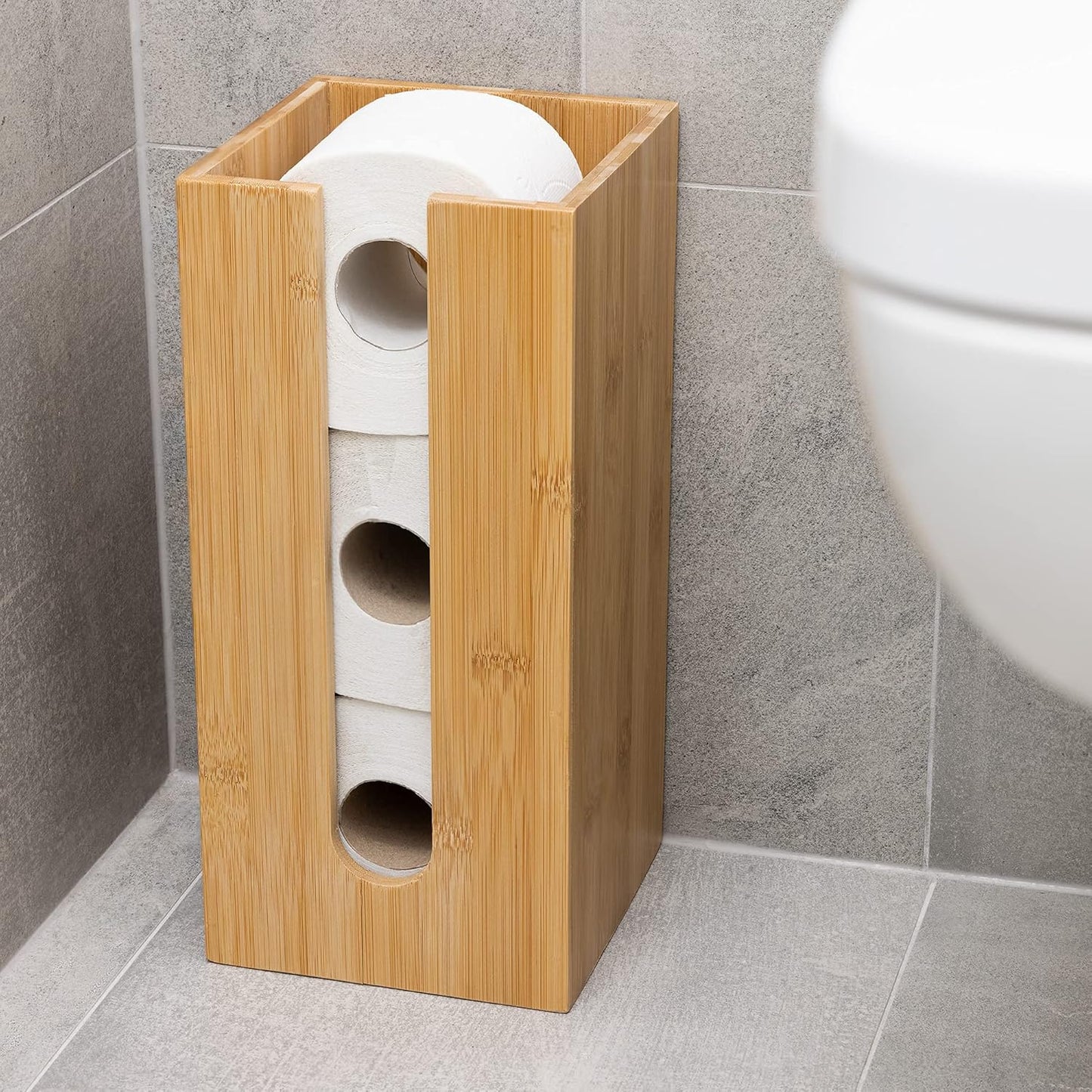 Bambus Toilettenpapierhalter, Beige