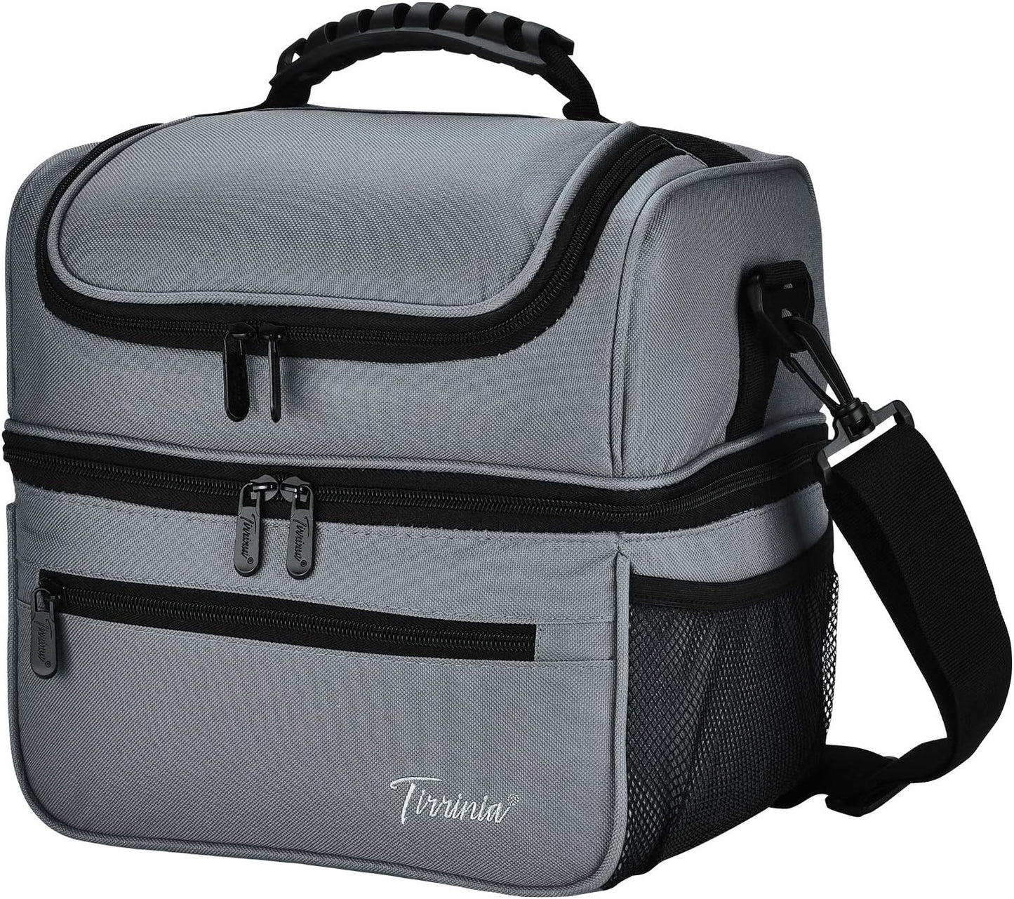 Faltbare Isoliertasche, 13L(Doppellagige) Hellgrau