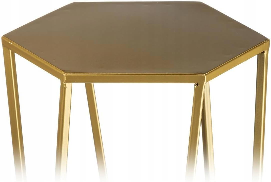 Sechseckiger Blumenständer, 70 cm Gold
