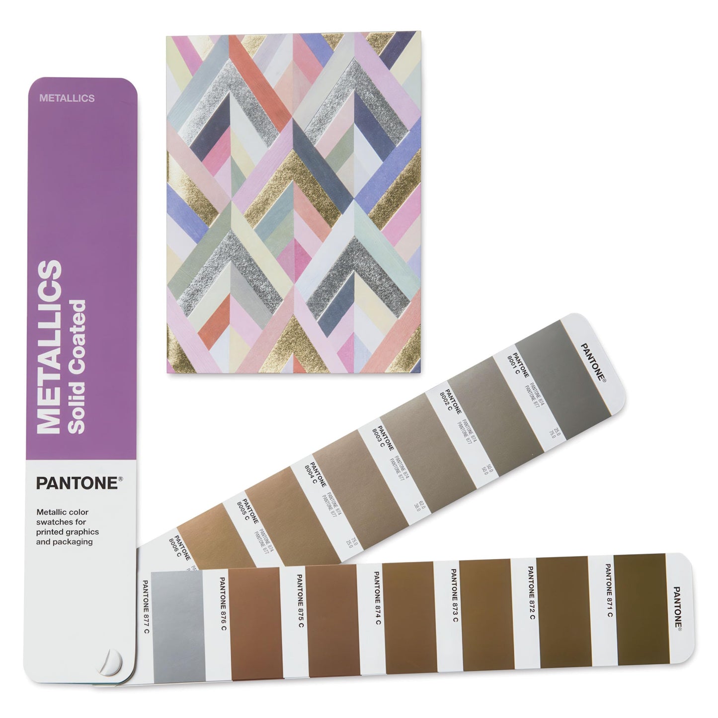 Metallics Farbfächer chromatisch beschichtet, Metallics beschichtete Führung