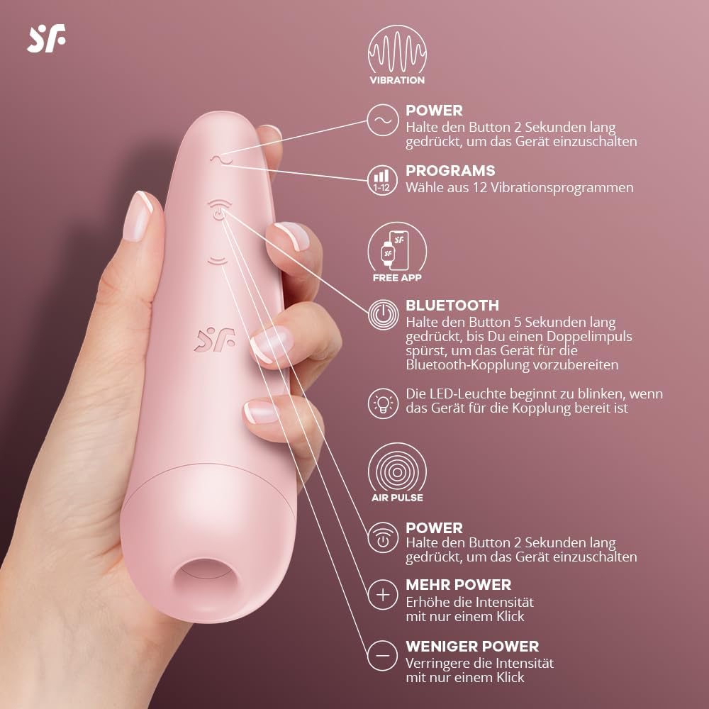 Curvy 2+ Klitoris-Sauger mit App-Steuerung 13,5 cm