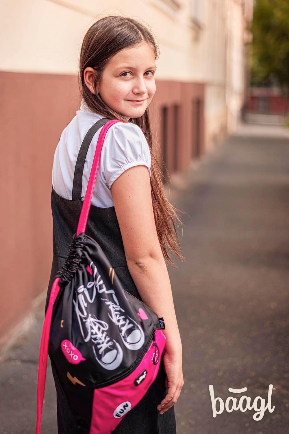 Federmäppchen und Turnbeutel Set für Schule, Sneakers