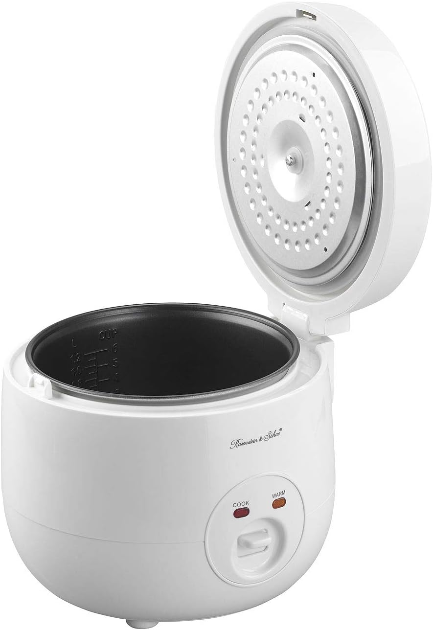 Reiskocher mit Warmhalte-Funktion & Dampfgar-Einsatz